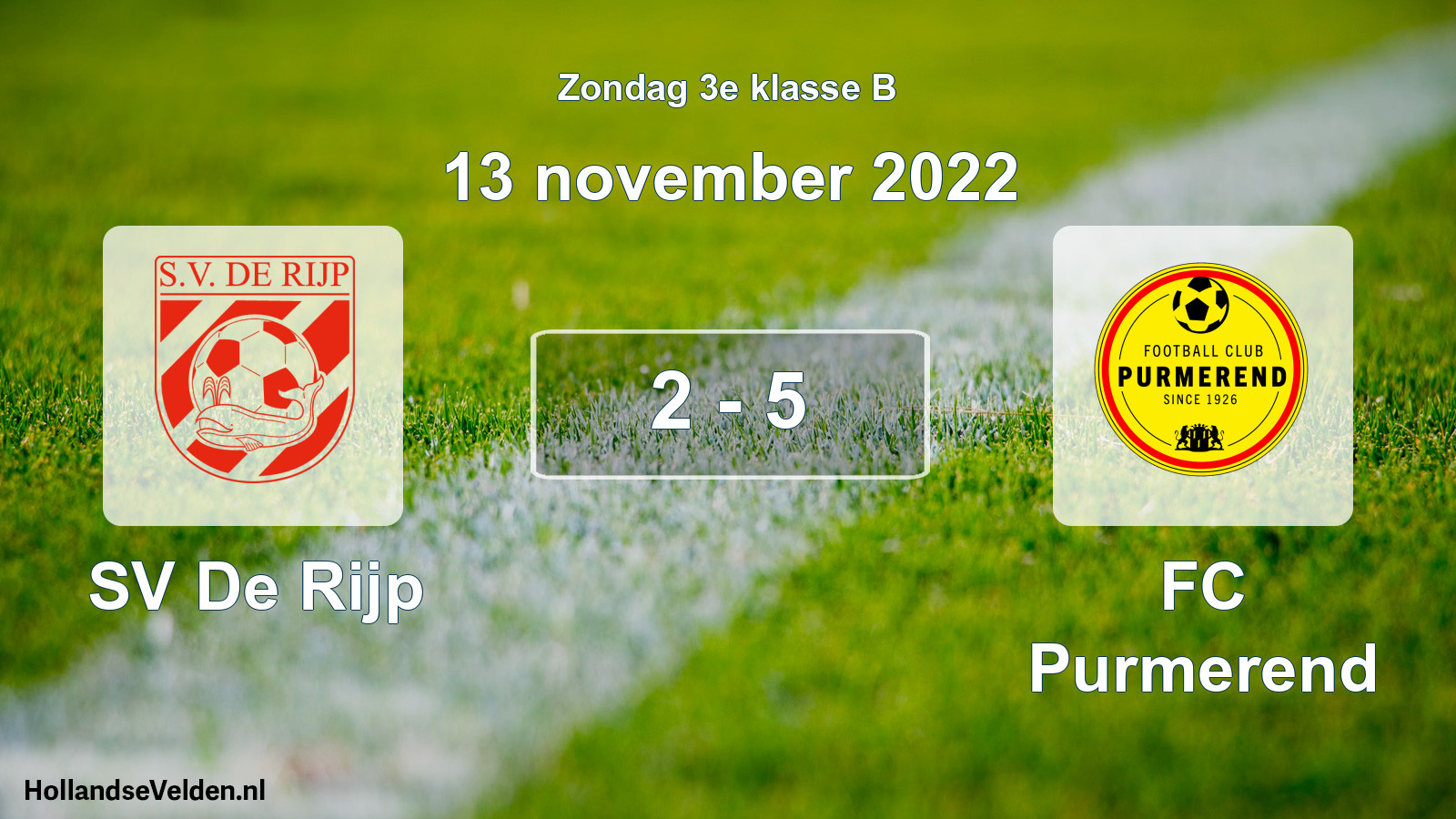Total number of matches played: SV De Rijp - FC Purmerend 2 - 5 (13 November 2022)