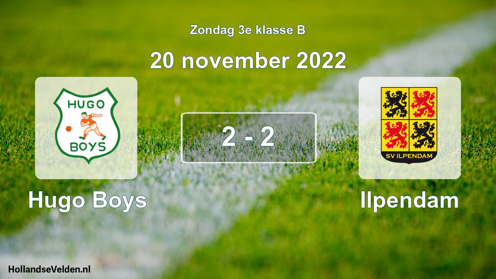 Total number of matches played: Hugo Boys - Ilpendam 2 - 2 (20 November 2022)
