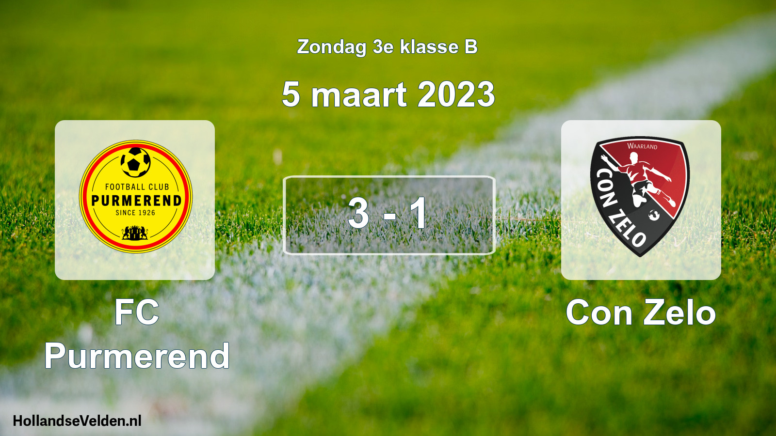 Total number of matches played: FC Purmerend - Con Zelo 3 - 1 (5 March 2023)