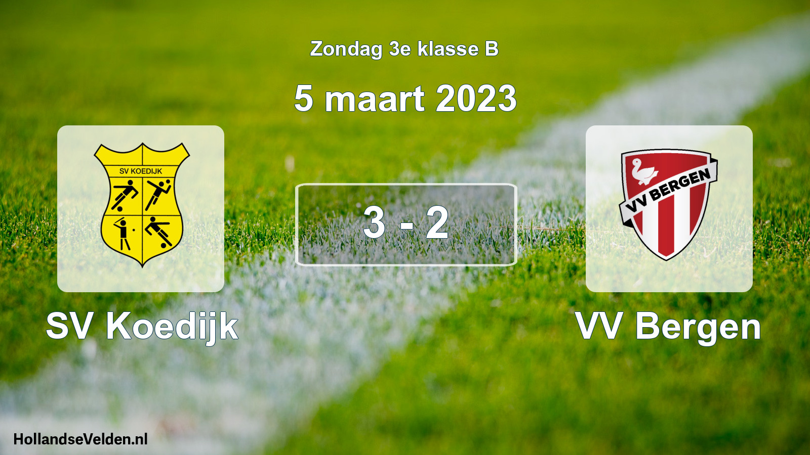 Total number of matches played: SV Koedijk - VV Bergen 3 - 2 (5 March 2023)
