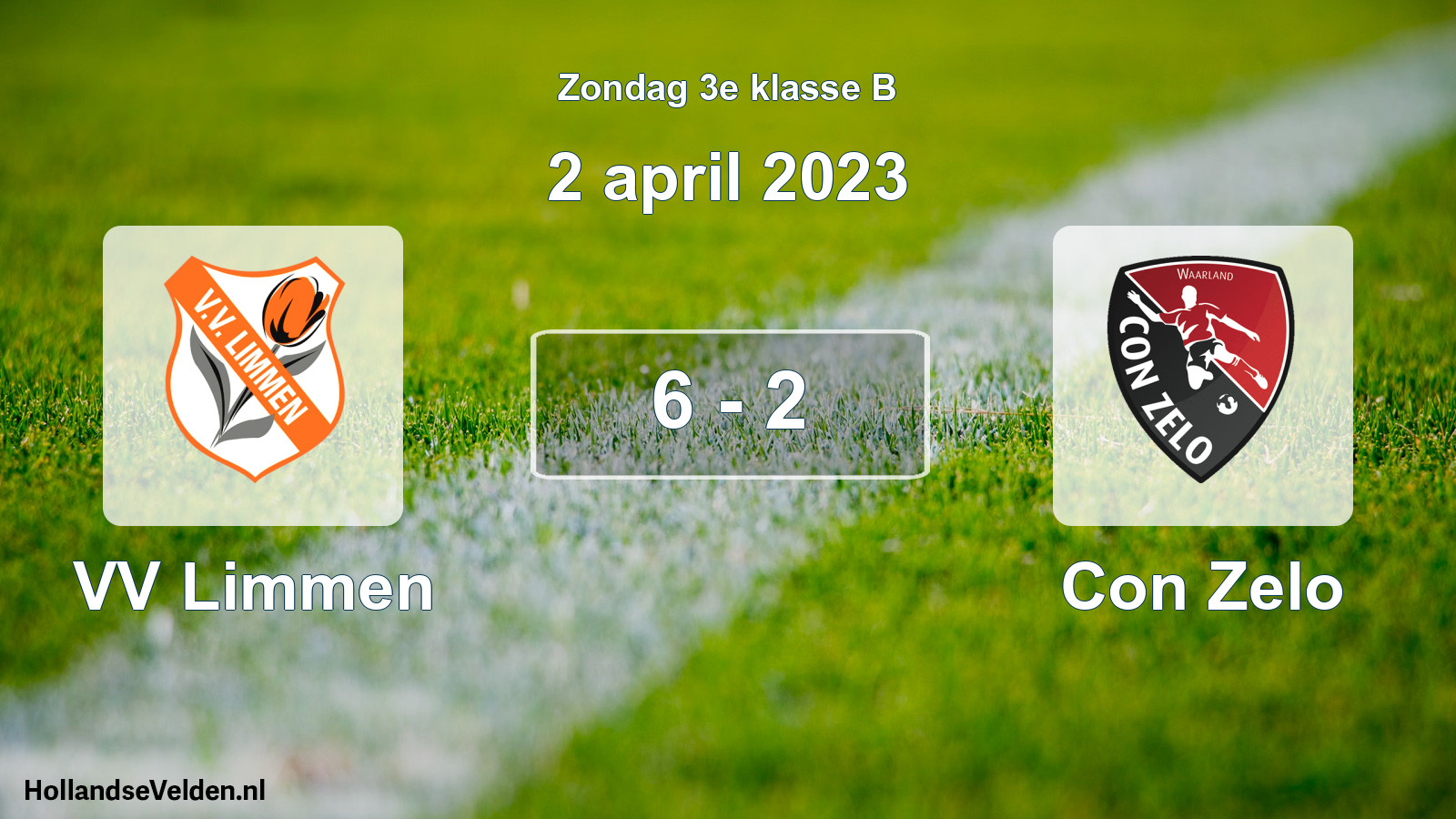 Total number of matches played: VV Limmen - Con Zelo 6 - 2 (2 April 2023)