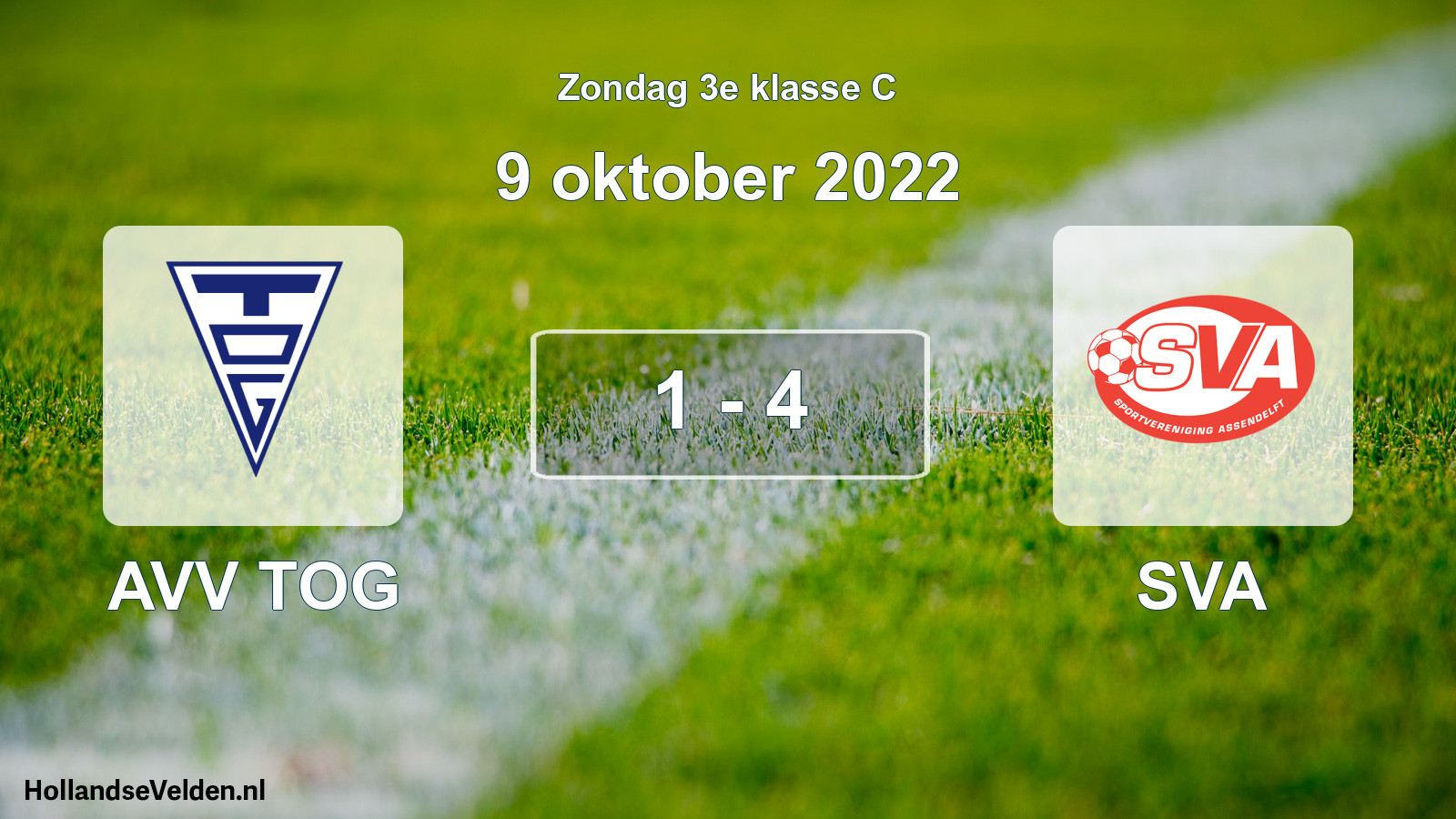 Total number of matches played: AVV TOG - SVA 1 - 4 (9 October 2022)