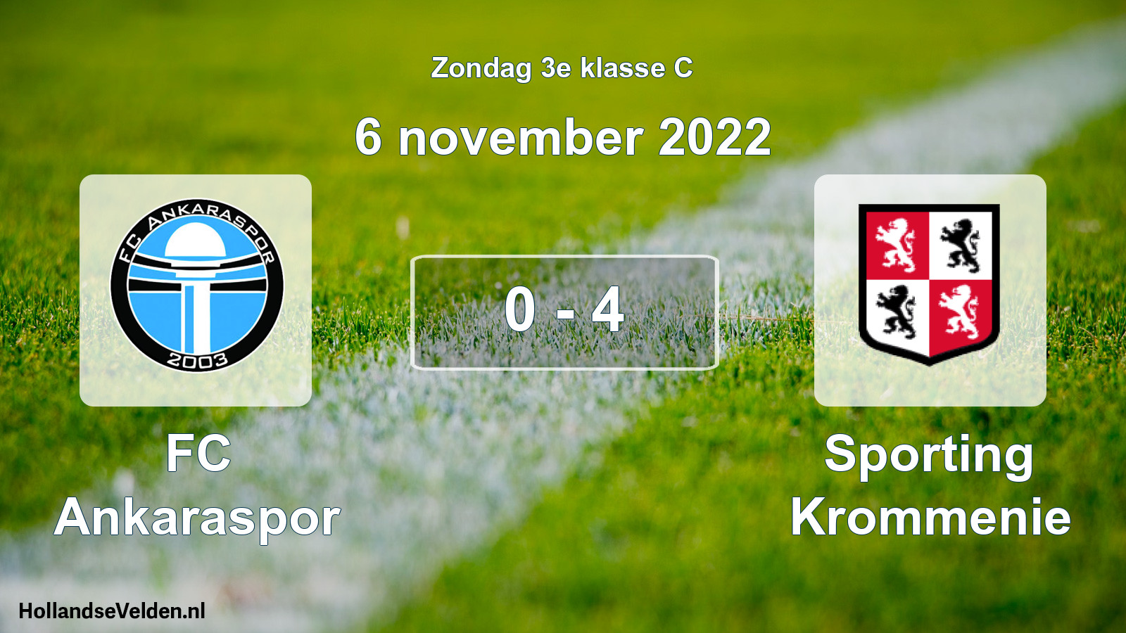 Total number of matches played: FC Ankaraspor - Sporting Krommenie 0 - 4 (6 November 2022)