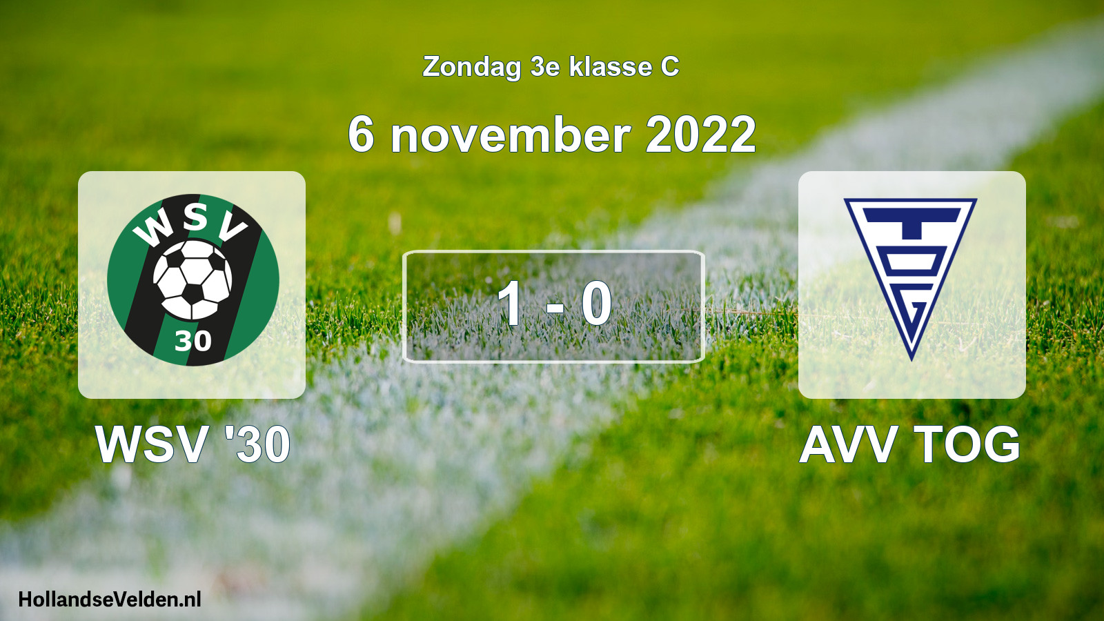 Total number of matches played: WSV '30 - AVV TOG 1 - 0 (6 November 2022)