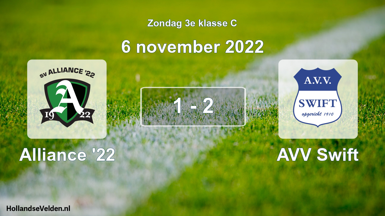 Total number of matches played: Alliance '22 - AVV Swift 1 - 2 (6 November 2022)