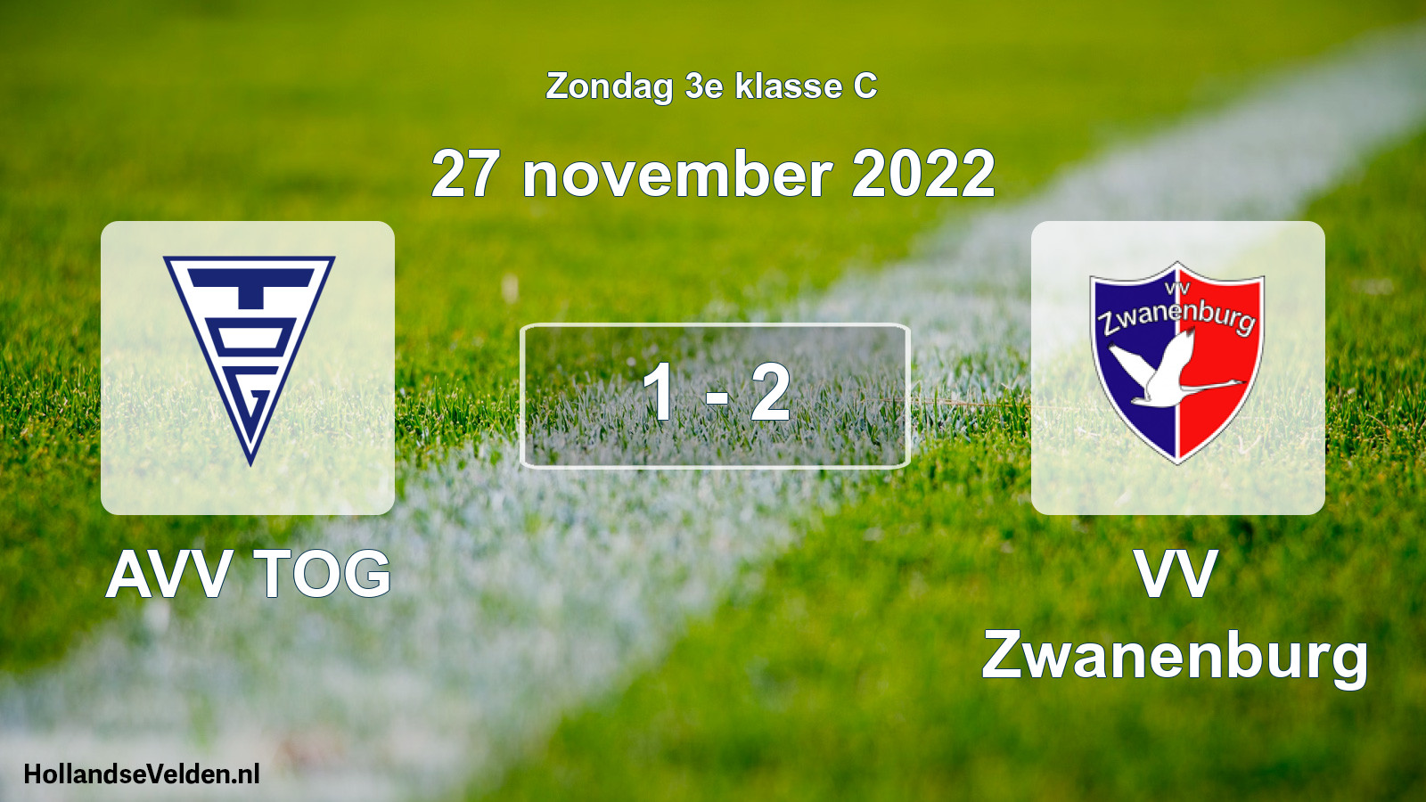 Total number of matches played: AVV TOG - VV Zwanenburg 1 - 2 (27 November 2022)