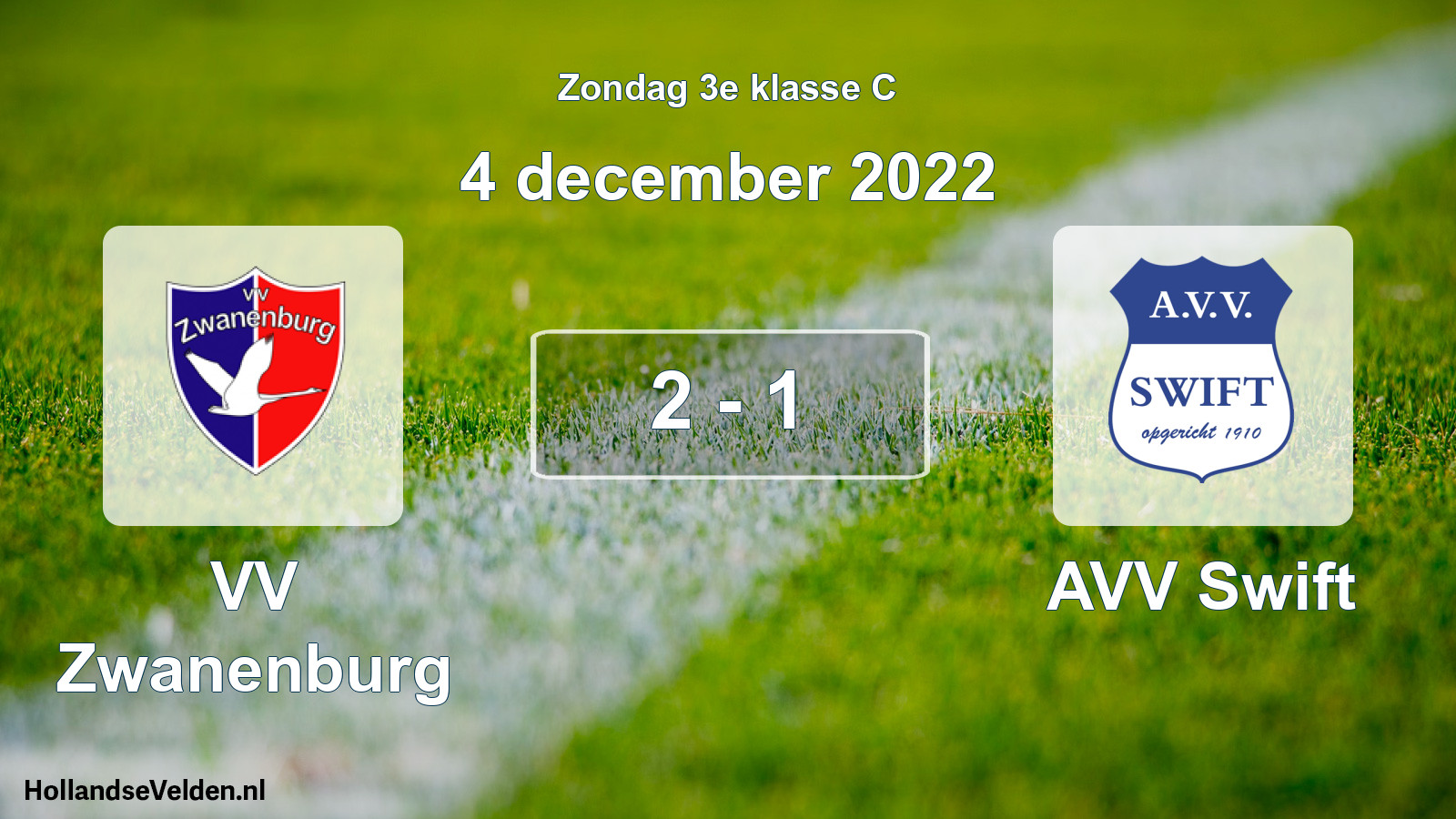 Total number of matches played: VV Zwanenburg - AVV Swift 2 - 1 (4 December 2022)
