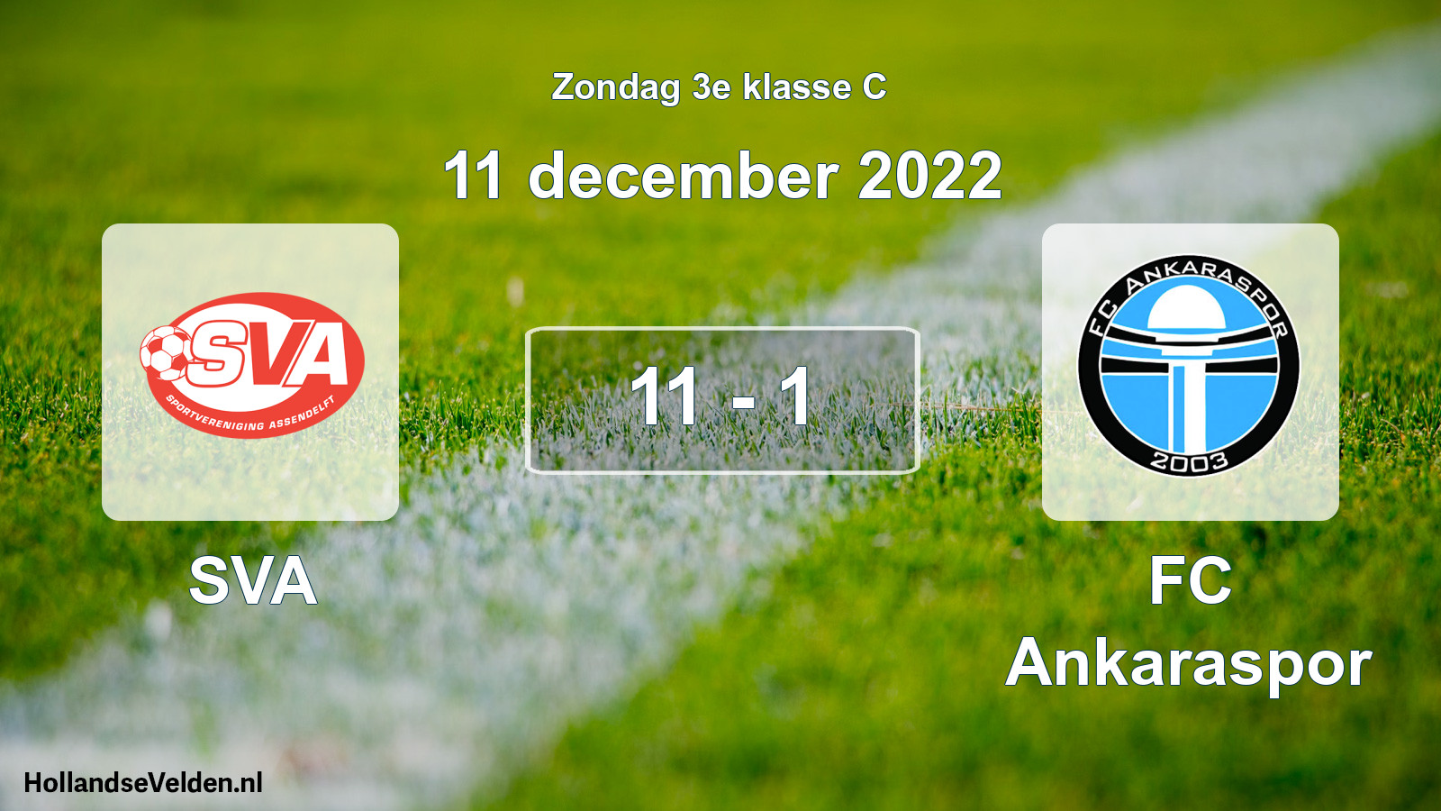 Total number of matches played: SVA - FC Ankaraspor 11 - 1 (11 December 2022)