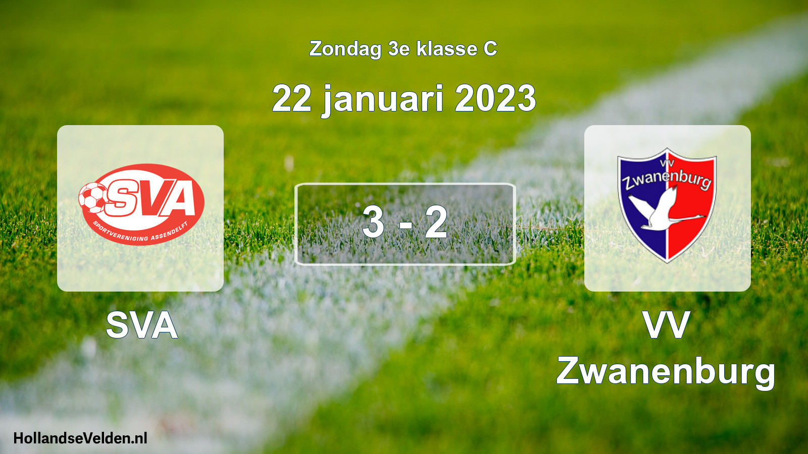 Total number of matches played: SVA - VV Zwanenburg 3 - 2 (22 January 2023)