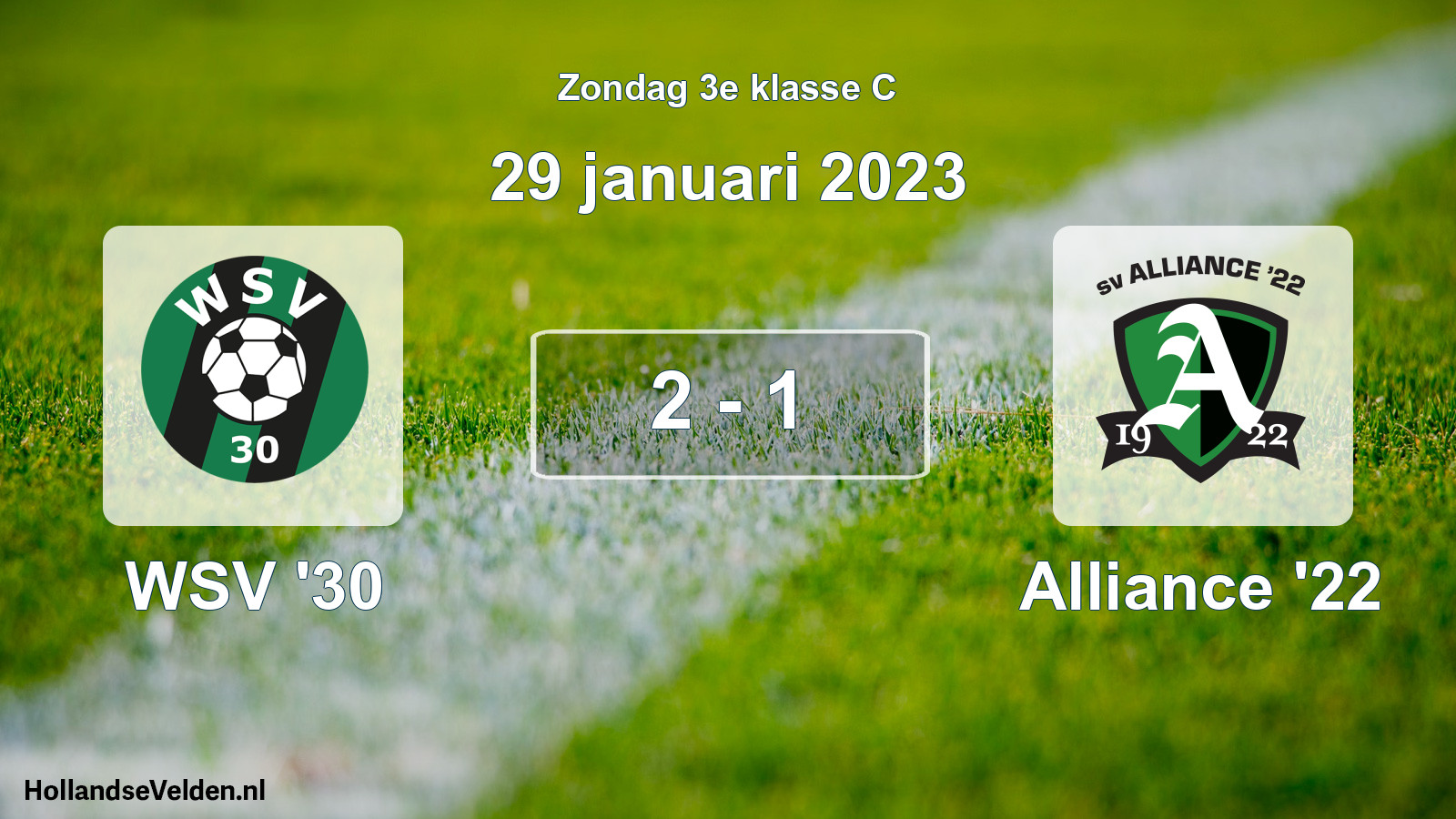 Total number of matches played: WSV '30 - Alliance '22 2 - 1 (29 January 2023)