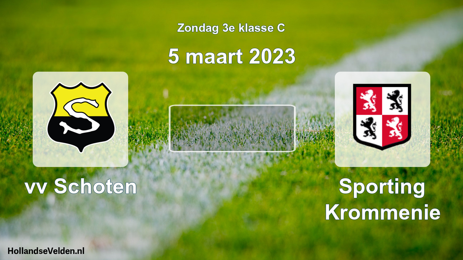 Scheduled Match: vv Schoten - Sporting Krommenie (5 March 2023)
