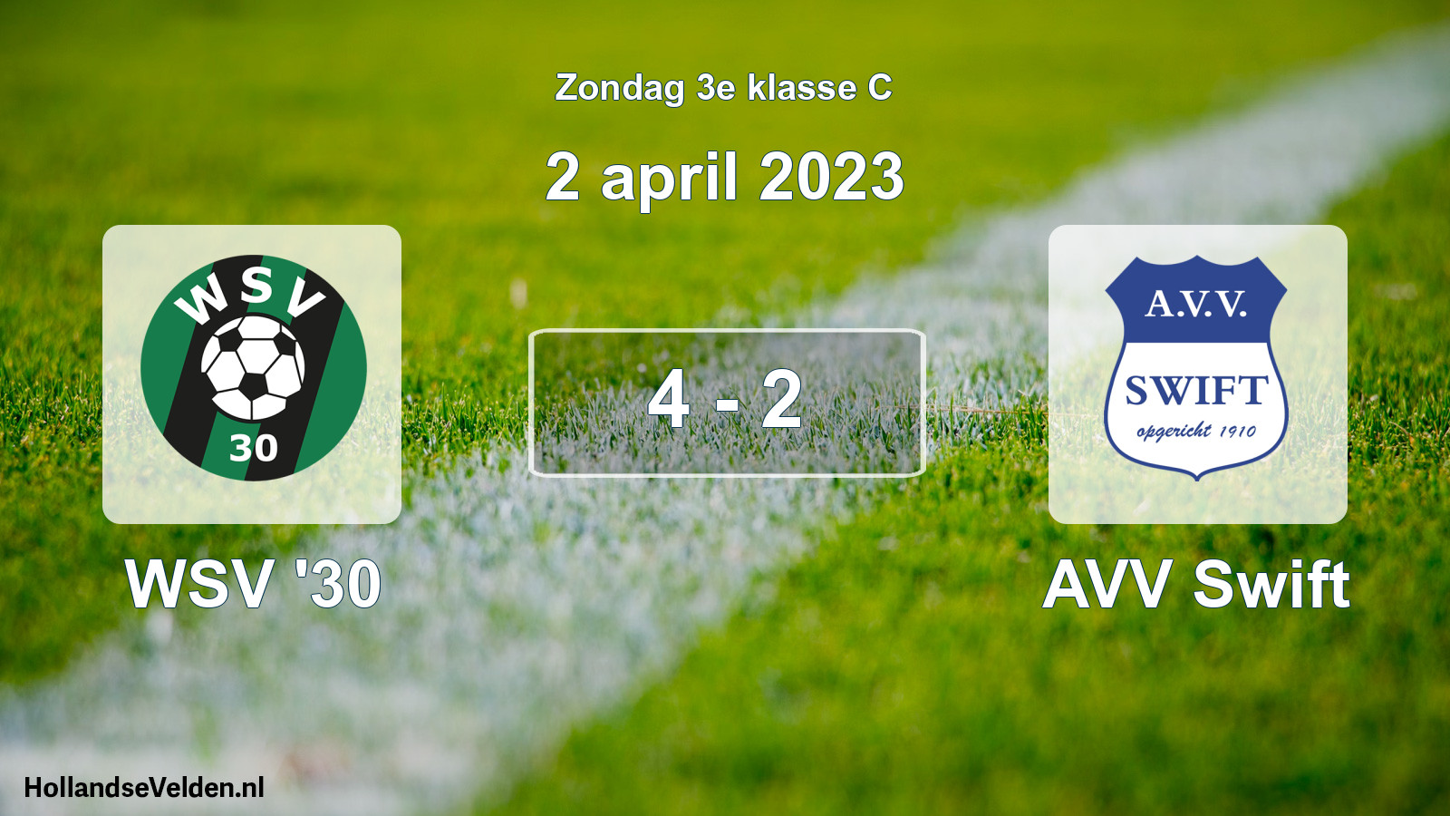 Total number of matches played: WSV '30 - AVV Swift 4 - 2 (2 April 2023)
