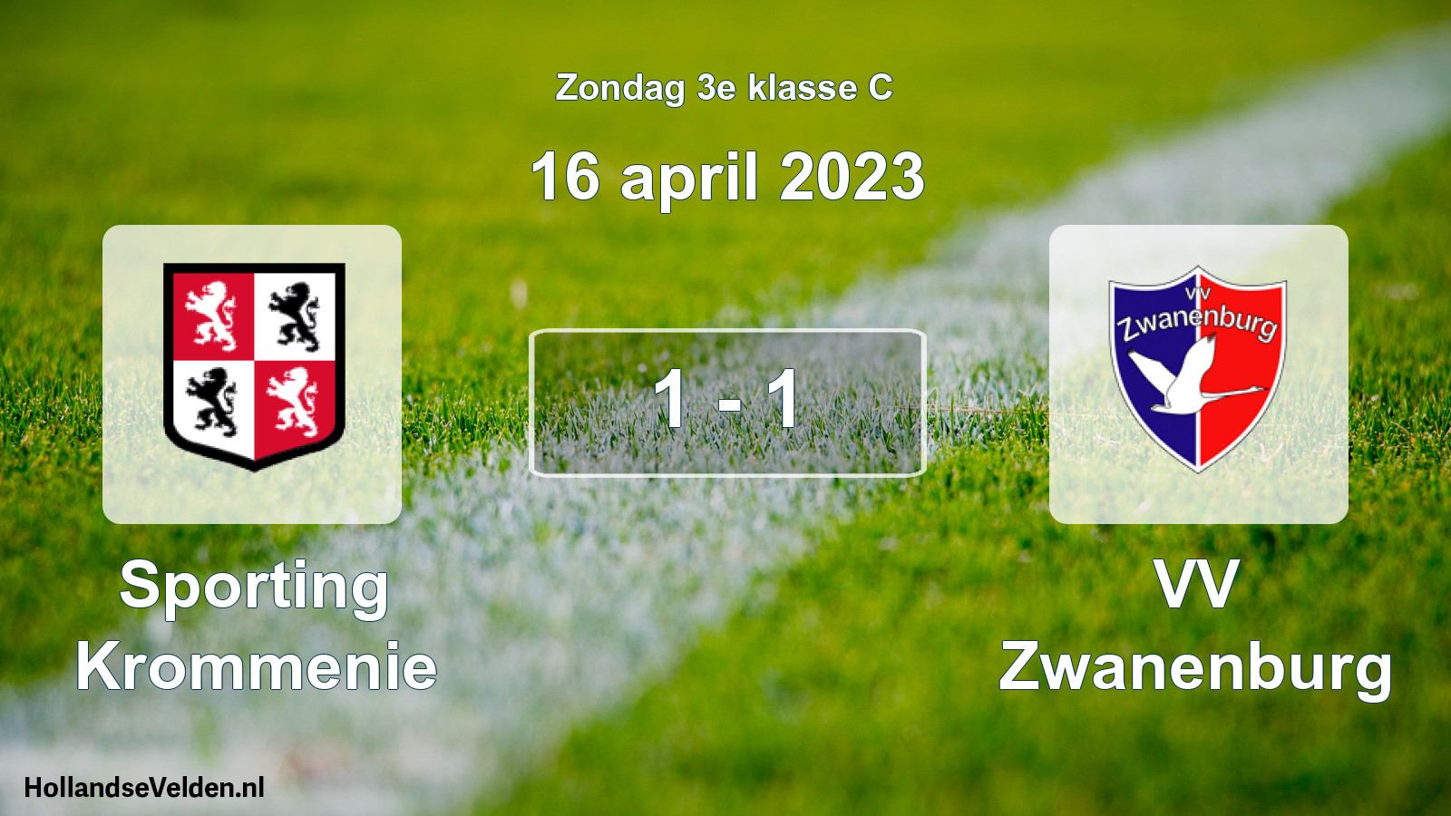 Total number of matches played: Sporting Krommenie - VV Zwanenburg 1 - 1 (16 April 2023)