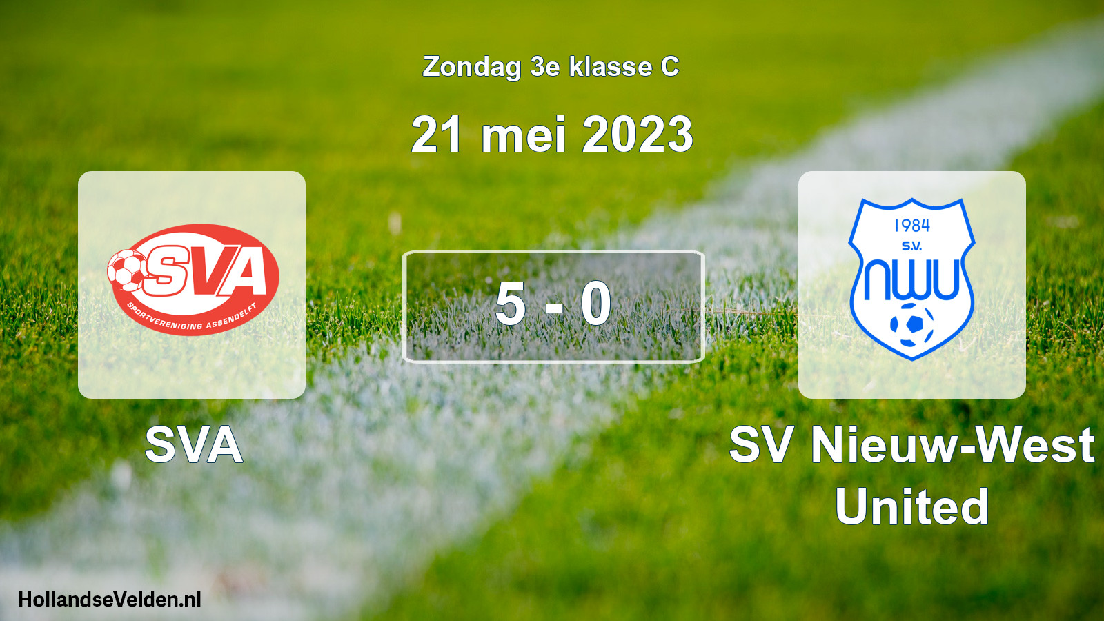 Total number of matches played: SVA - SV Nieuw-West United 5 - 0 (21 May 2023)
