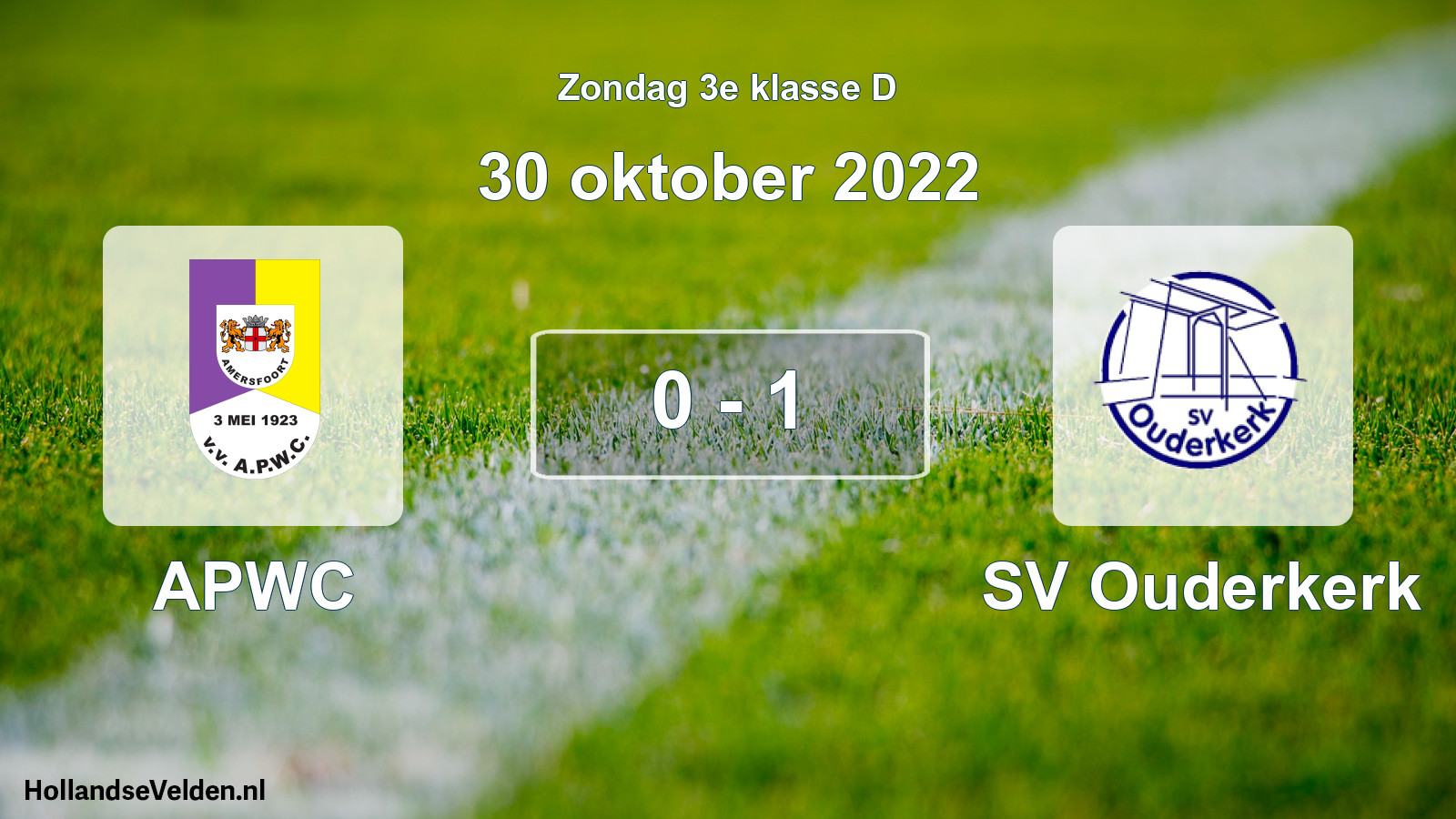 Total number of matches played: APWC - SV Ouderkerk 0 - 1 (30 October 2022)