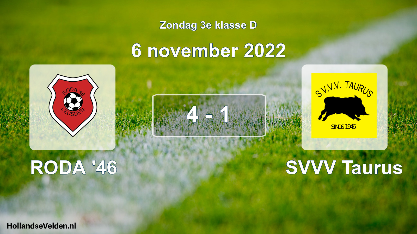 Total number of matches played: RODA '46 - SVVV Taurus 4 - 1 (6 November 2022)