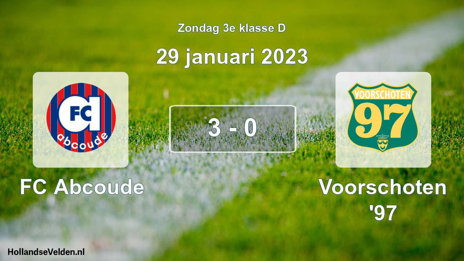 Total number of matches played: FC Abcoude - Voorschoten '97 3 - 0 (29 January 2023)