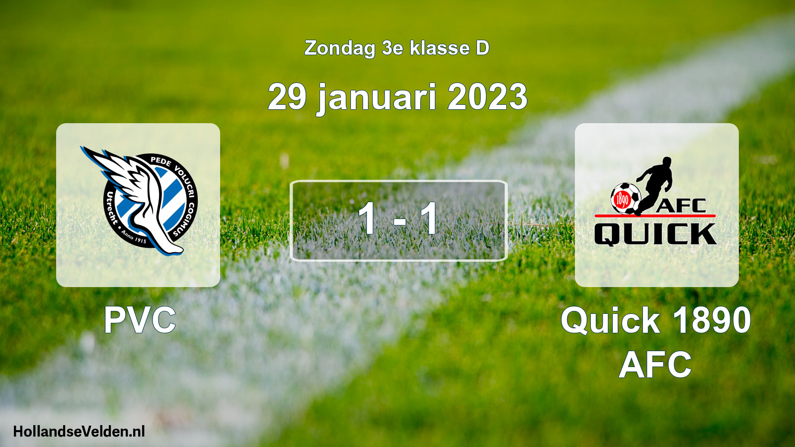 Total number of matches played: PVC - Quick 1890 AFC 1 - 1 (29 January 2023)
