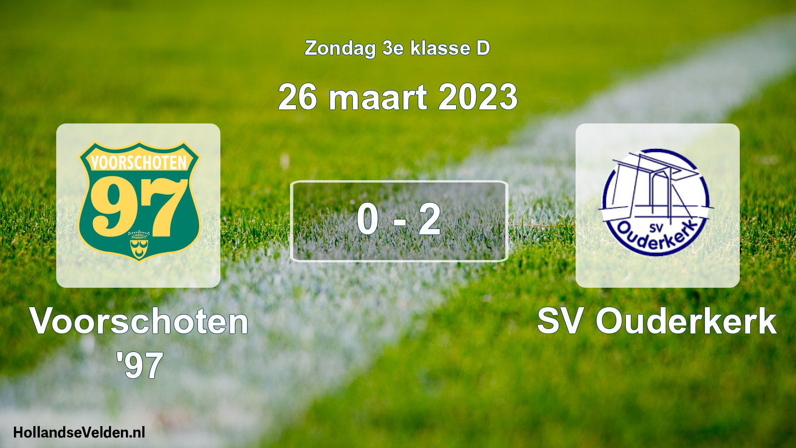 Total number of matches played: Voorschoten '97 - SV Ouderkerk 0 - 2 (26 March 2023)