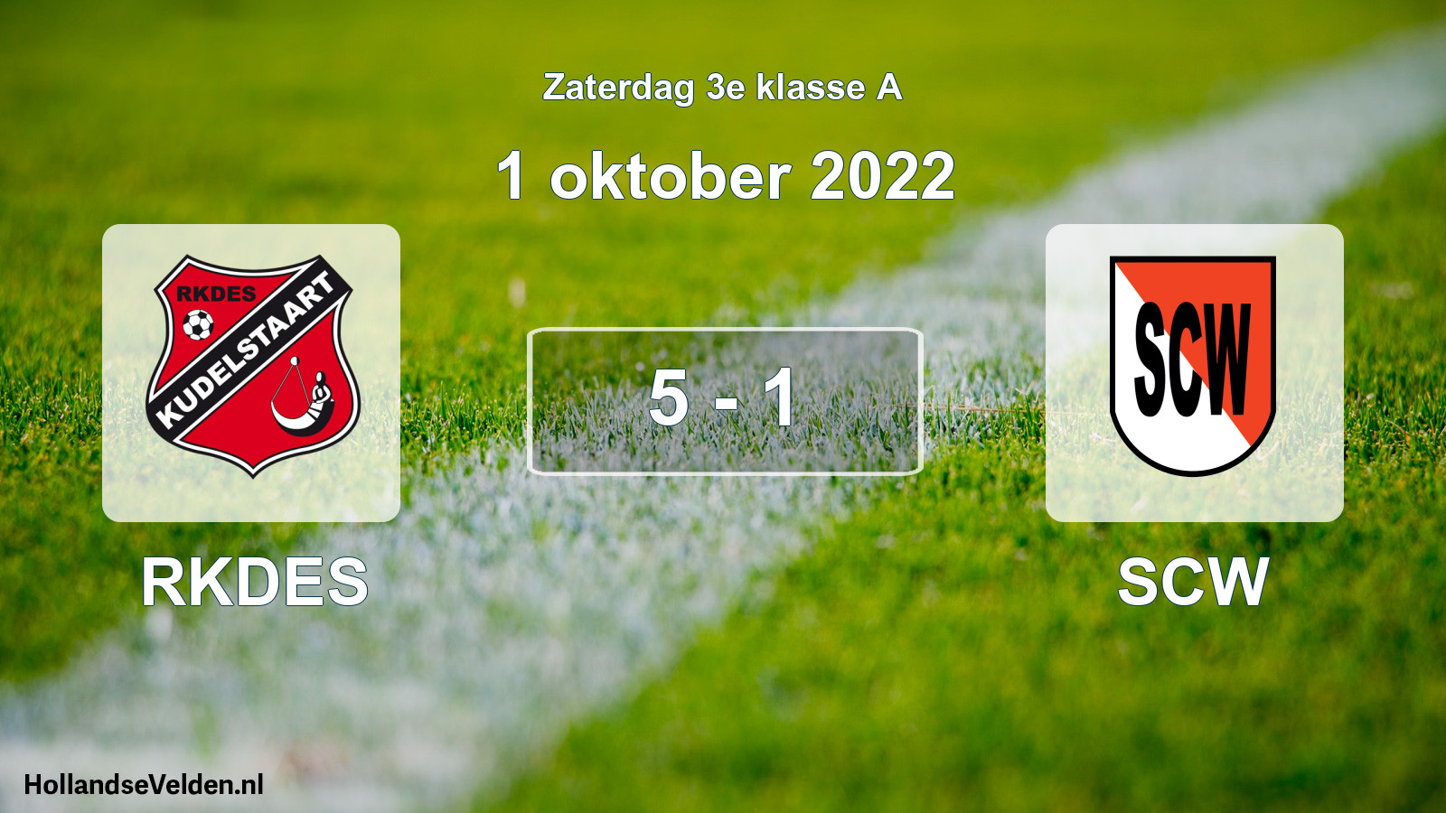 Total number of matches played: RKDES - SCW 5 - 1 (1 October 2022)