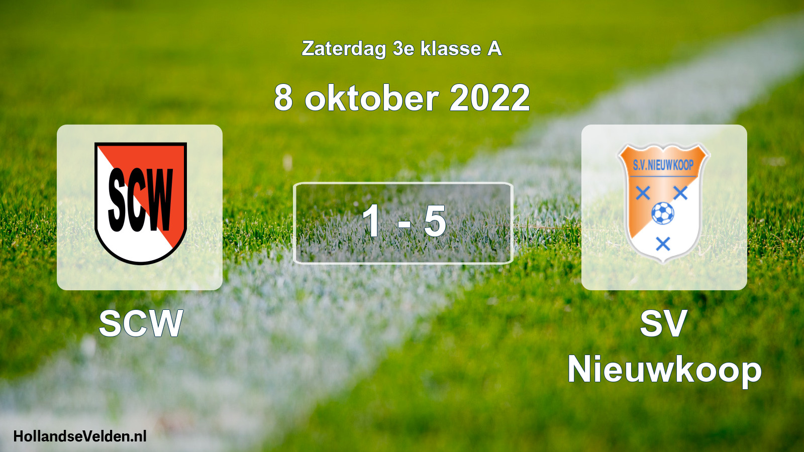 Total number of matches played: SCW - SV Nieuwkoop 1 - 5 (8 October 2022)