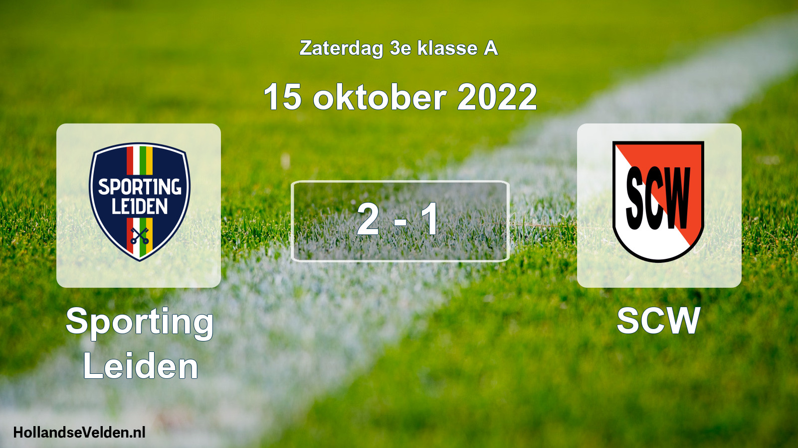 Total number of matches played: Sporting Leiden - SCW 2 - 1 (15 October 2022)