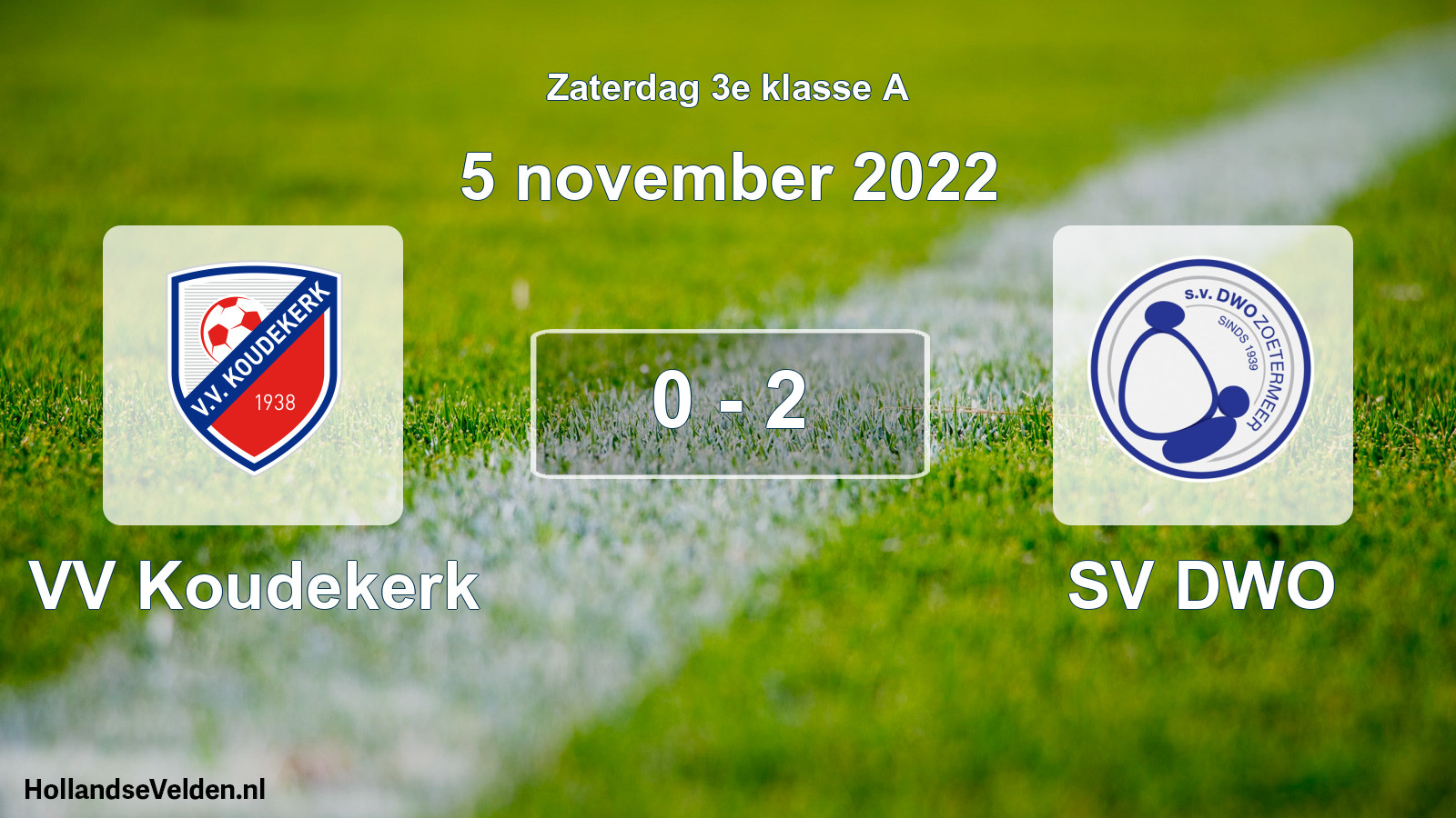 Total number of matches played: VV Koudekerk - SV DWO 0 - 2 (5 November 2022)