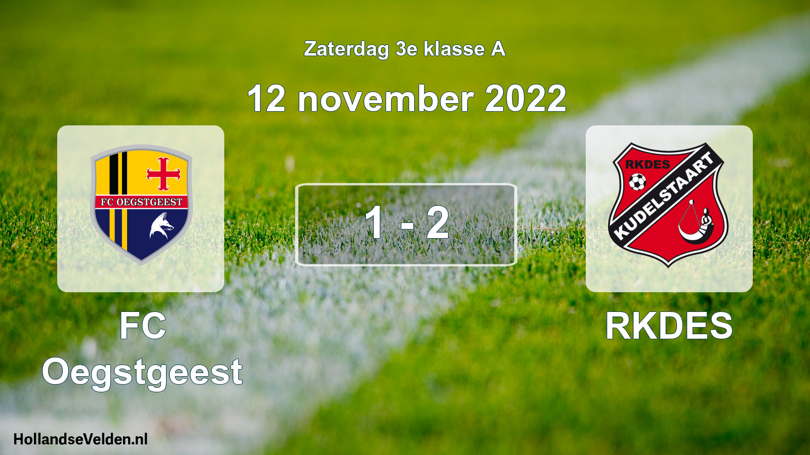 Total number of matches played: FC Oegstgeest - RKDES 1 - 2 (12 November 2022)