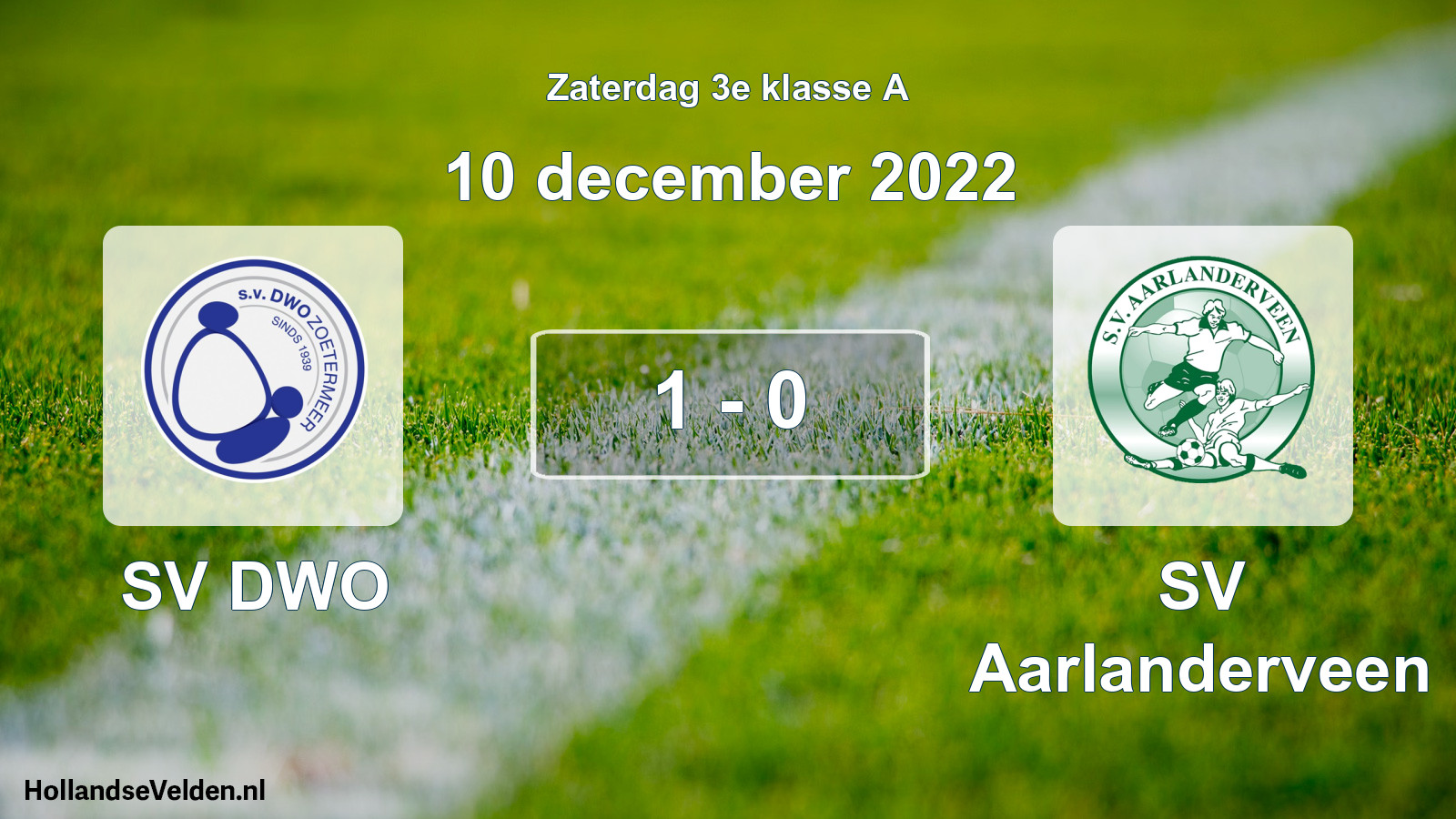 Total number of matches played: SV DWO - SV Aarlanderveen 1 - 0 (10 December 2022)