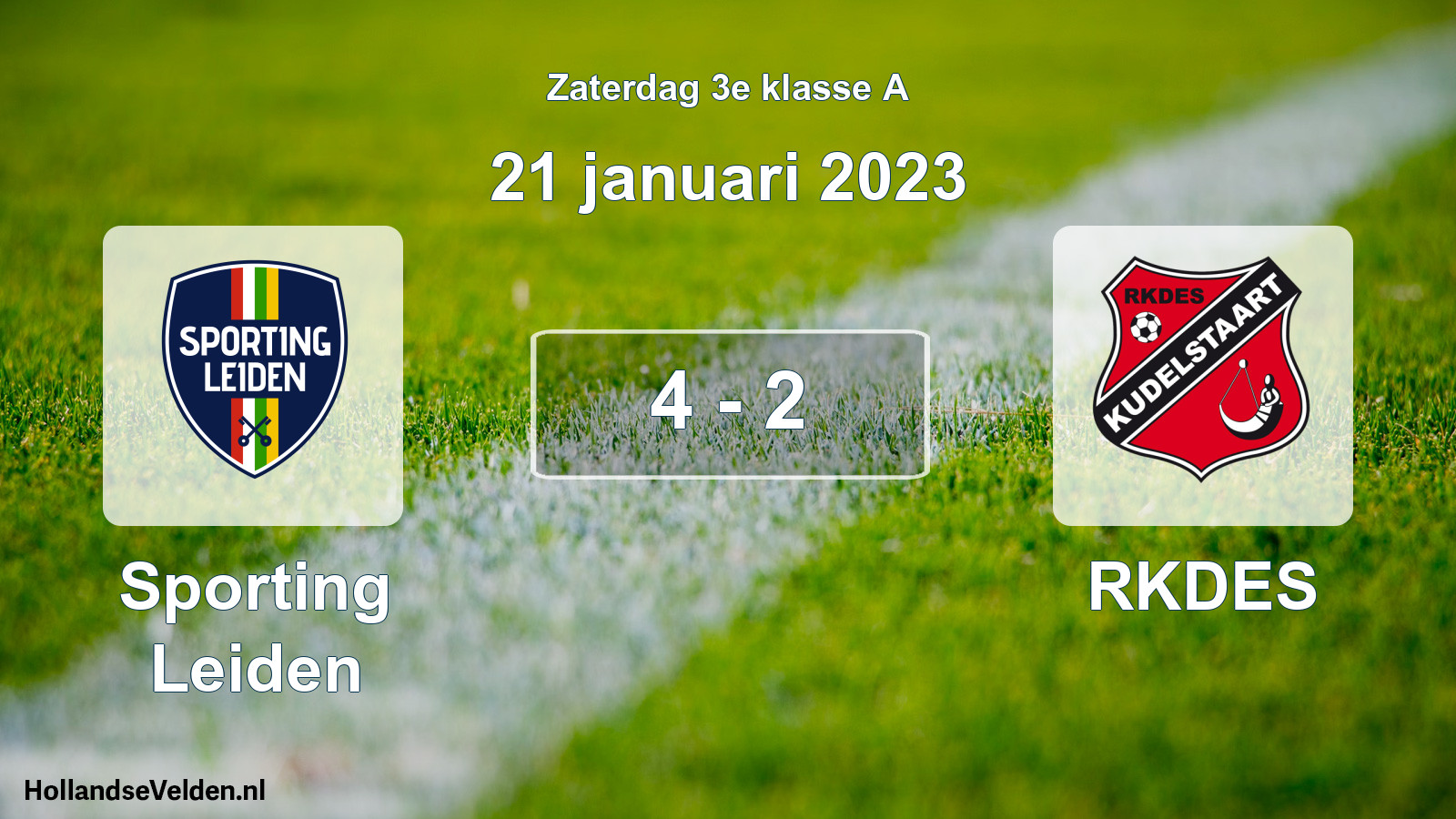 Total number of matches played: Sporting Leiden - RKDES 4 - 2 (21 January 2023)