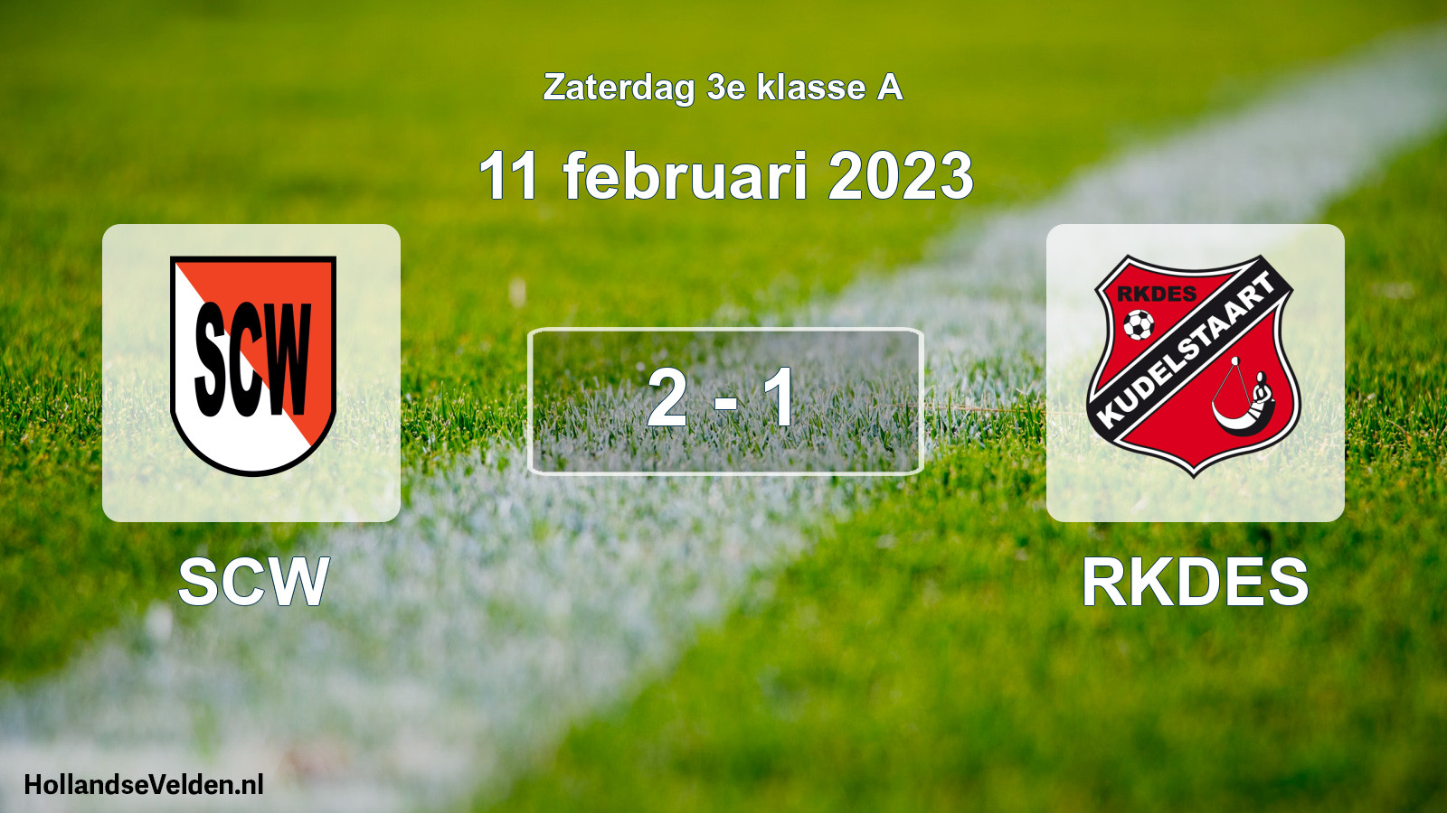 Total number of matches played: SCW - RKDES 2 - 1 (11 February 2023)