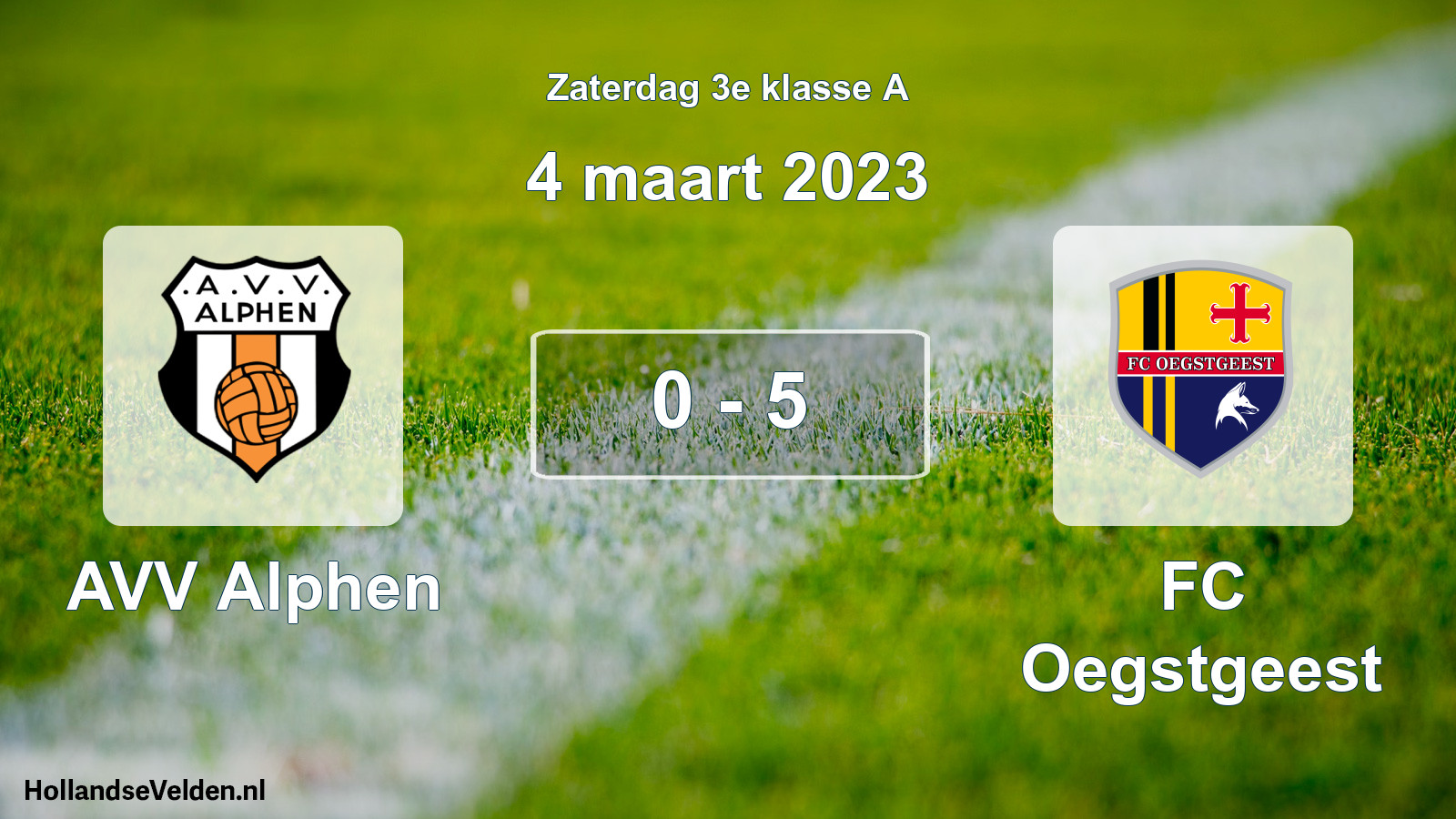 Total number of matches played: AVV Alphen - FC Oegstgeest 0 - 5 (4 March 2023)