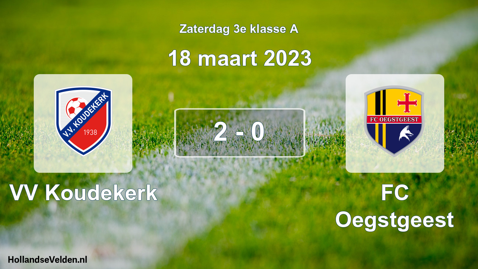 Total number of matches played: VV Koudekerk - FC Oegstgeest 2 - 0 (18 March 2023)