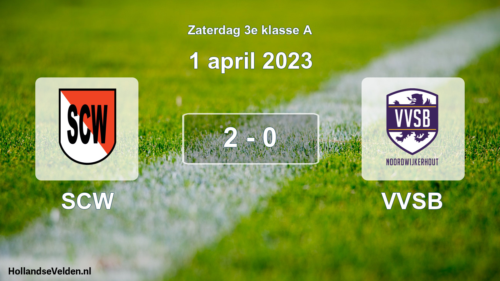 Total number of matches played: SCW - VVSB 2 - 0 (1 April 2023)
