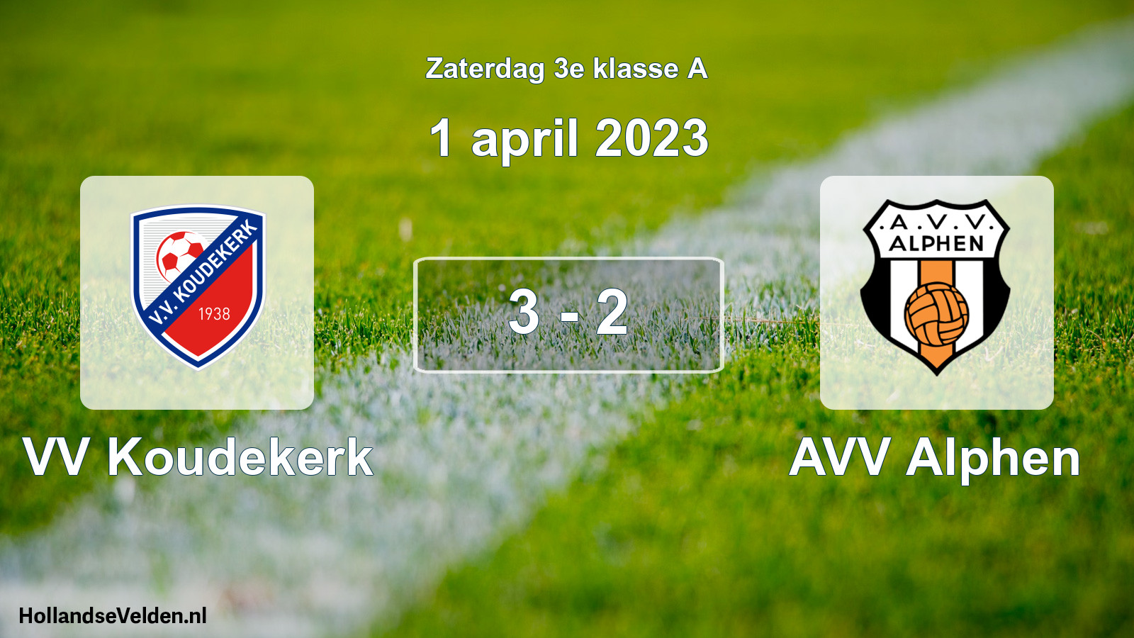 Total number of matches played: VV Koudekerk - AVV Alphen 3 - 2 (1 April 2023)