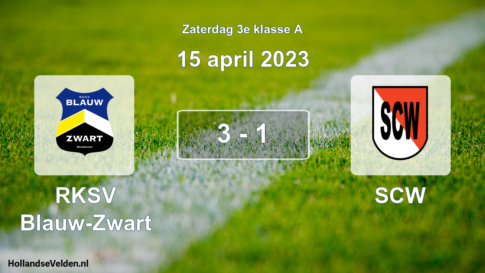 Total number of matches played: RKSV Blauw-Zwart - SCW 3 - 1 (15 April 2023)