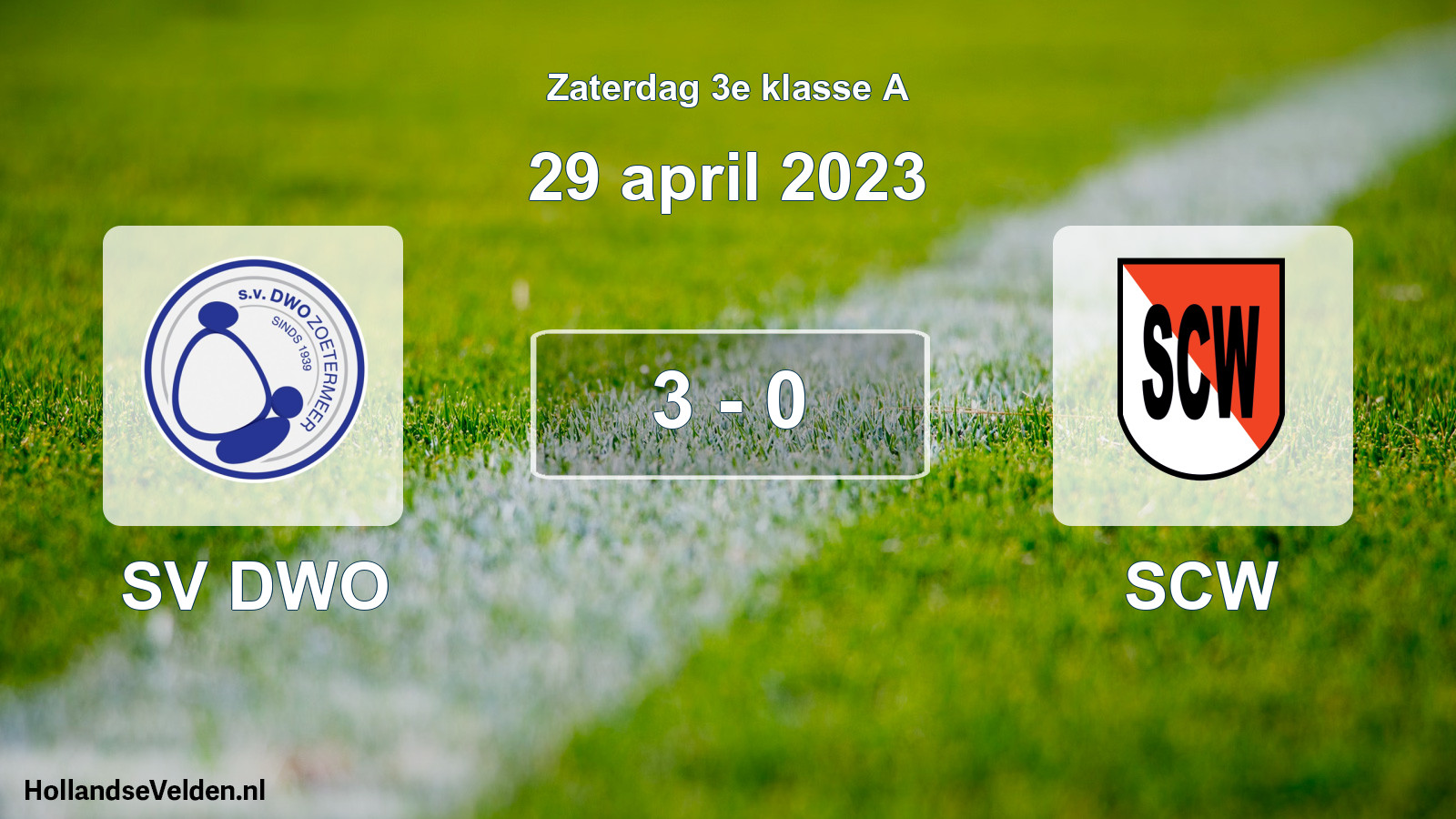 Total number of matches played: SV DWO - SCW 3 - 0 (29 April 2023)