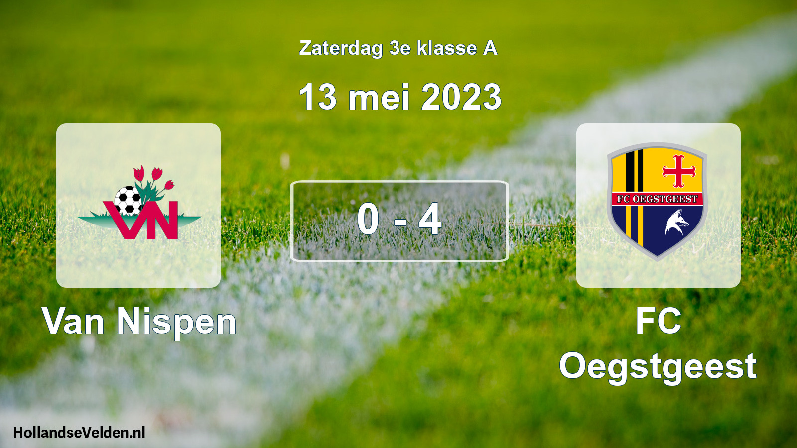 Total number of matches played: Van Nispen - FC Oegstgeest 0 - 4 (13 May 2023)