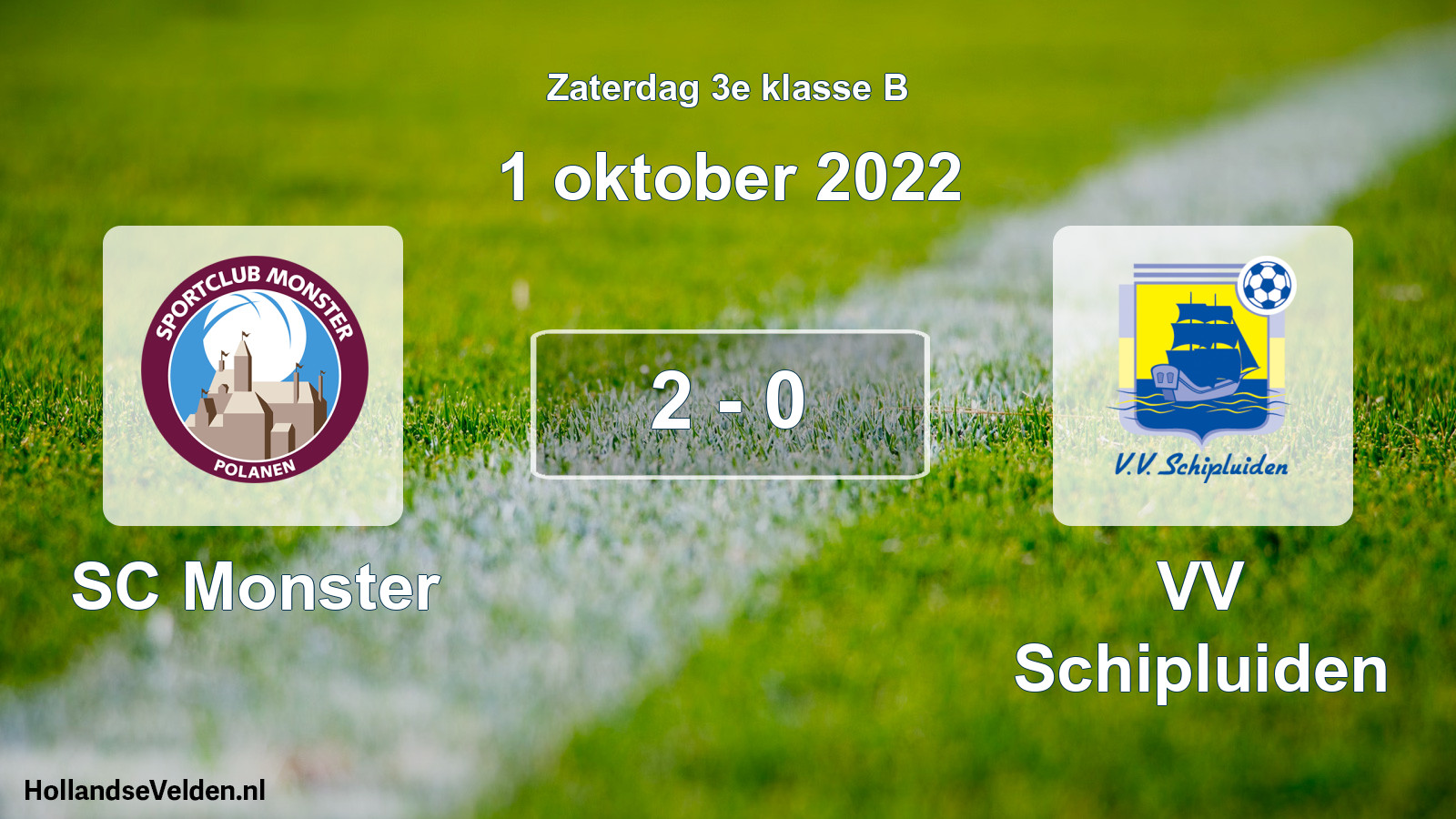 Total number of matches played: SC Monster - VV Schipluiden 2 - 0 (1 October 2022)