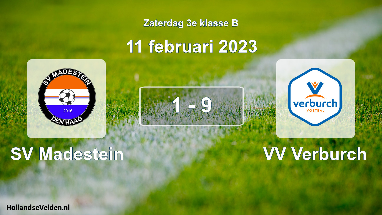 Total number of matches played: SV Madestein - VV Verburch 1 - 9 (11 February 2023)