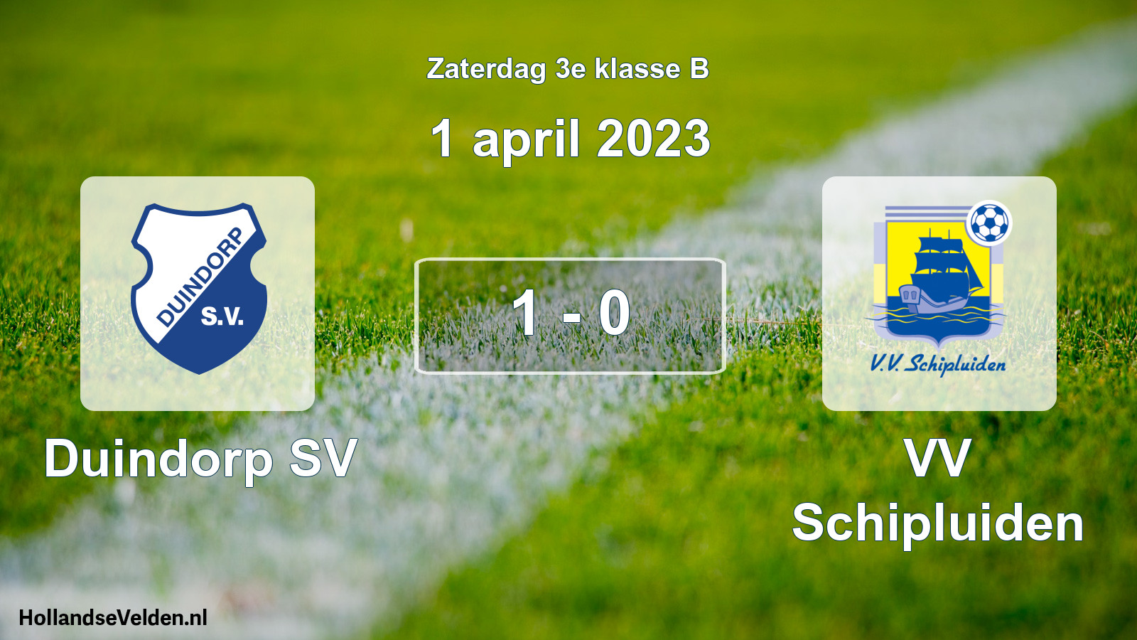 Total number of matches played: Duindorp SV - VV Schipluiden 1 - 0 (1 April 2023)