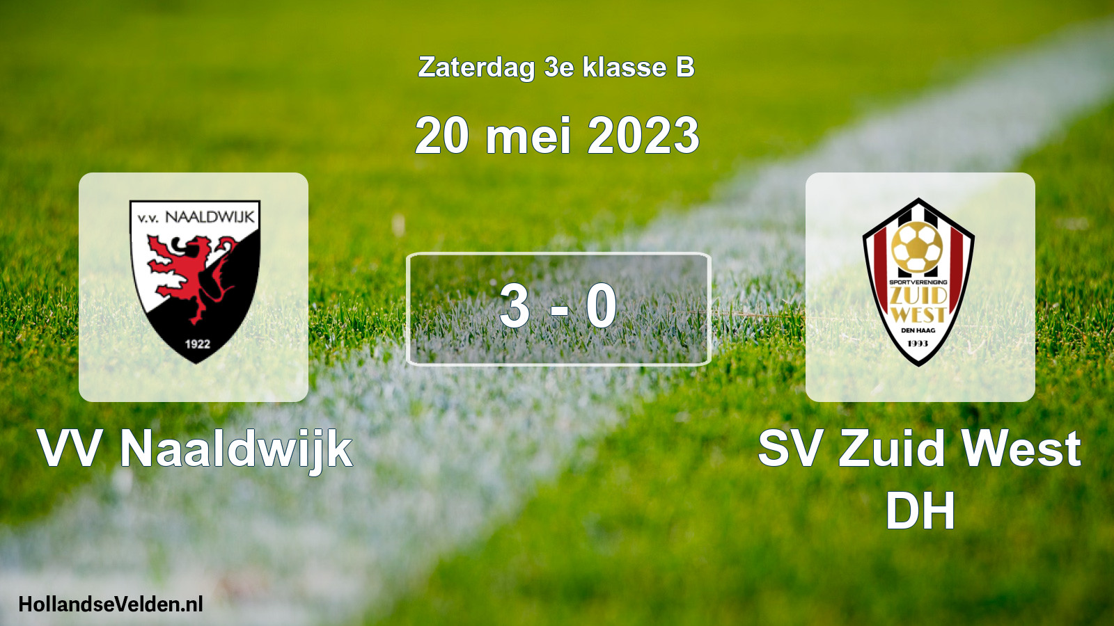 Total number of matches played: VV Naaldwijk - SV Zuid West DH 3 - 0 (20 May 2023)