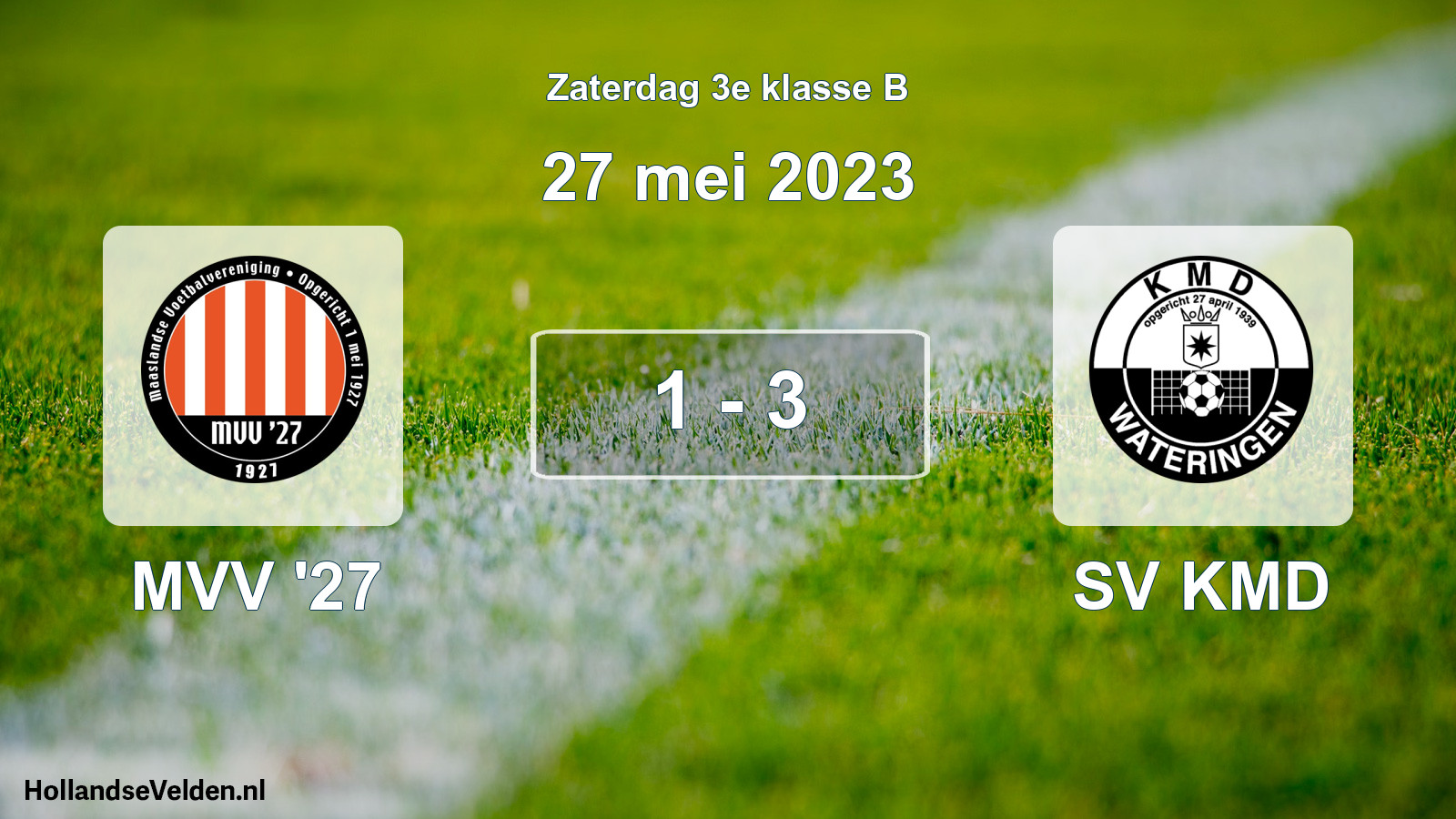 Total number of matches played: MVV '27 - SV KMD 1 - 3 (27 May 2023)