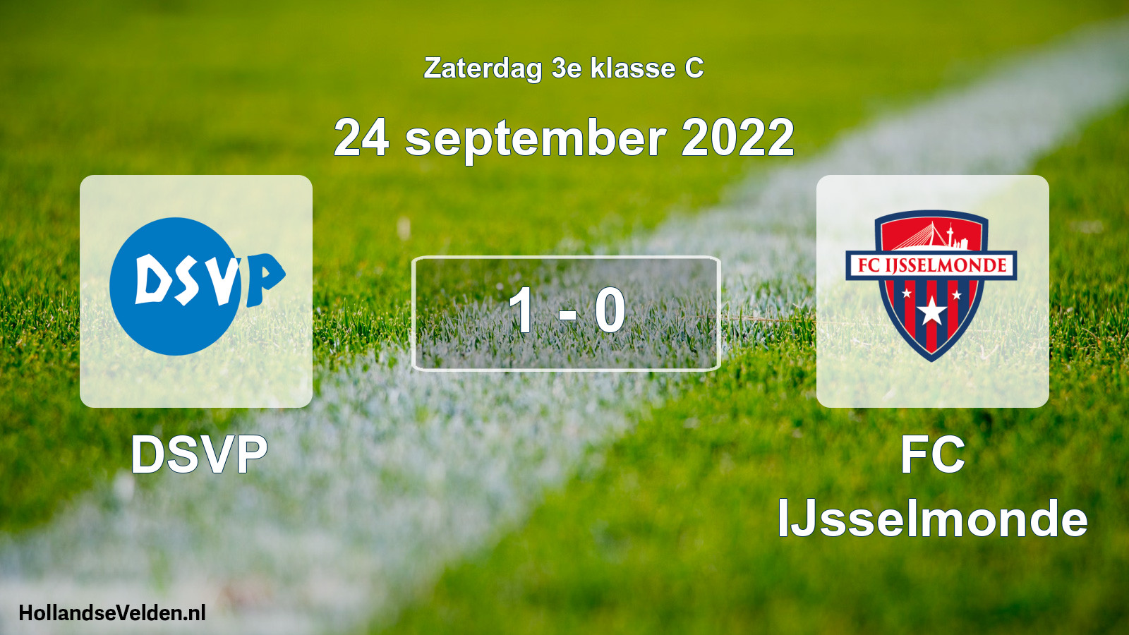 Total number of matches played: DSVP - FC IJsselmonde 1 - 0 (24 September 2022)