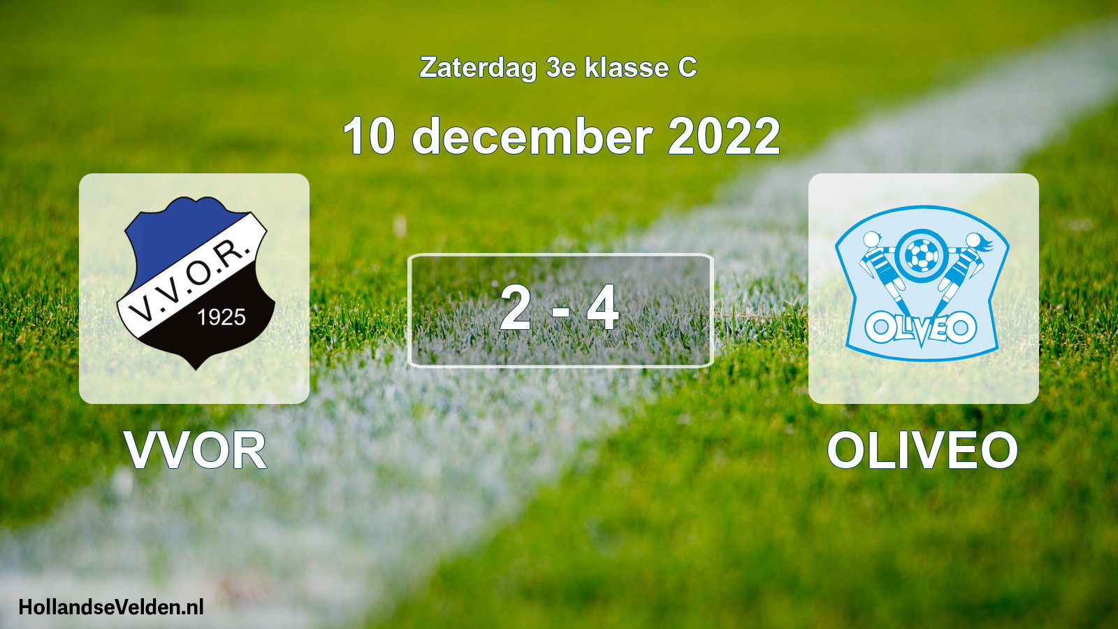 Total number of matches played: VVOR - OLIVEO 2 - 4 (10 December 2022)