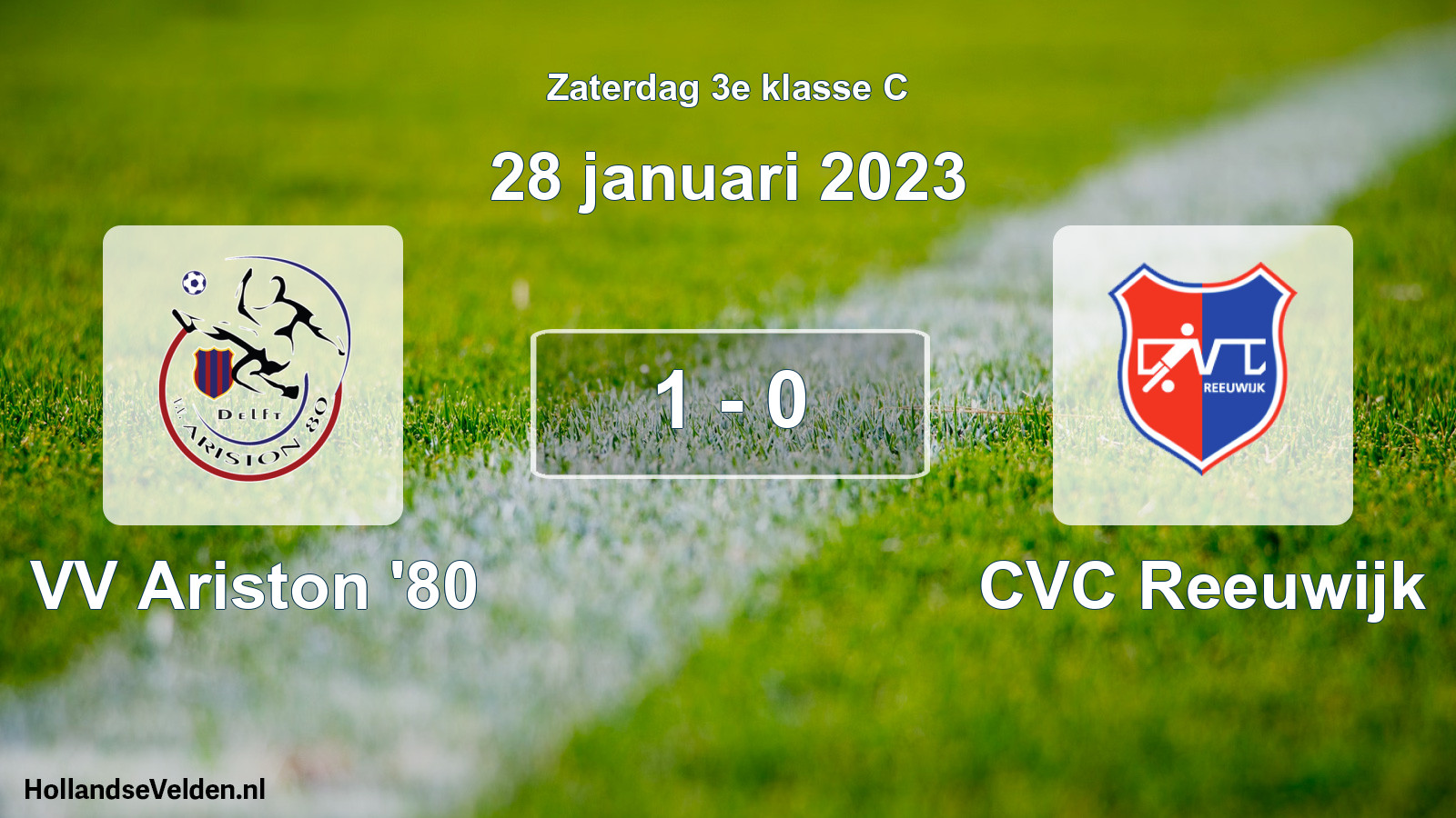 Total number of matches played: VV Ariston '80 - CVC Reeuwijk 1 - 0 (28 January 2023)