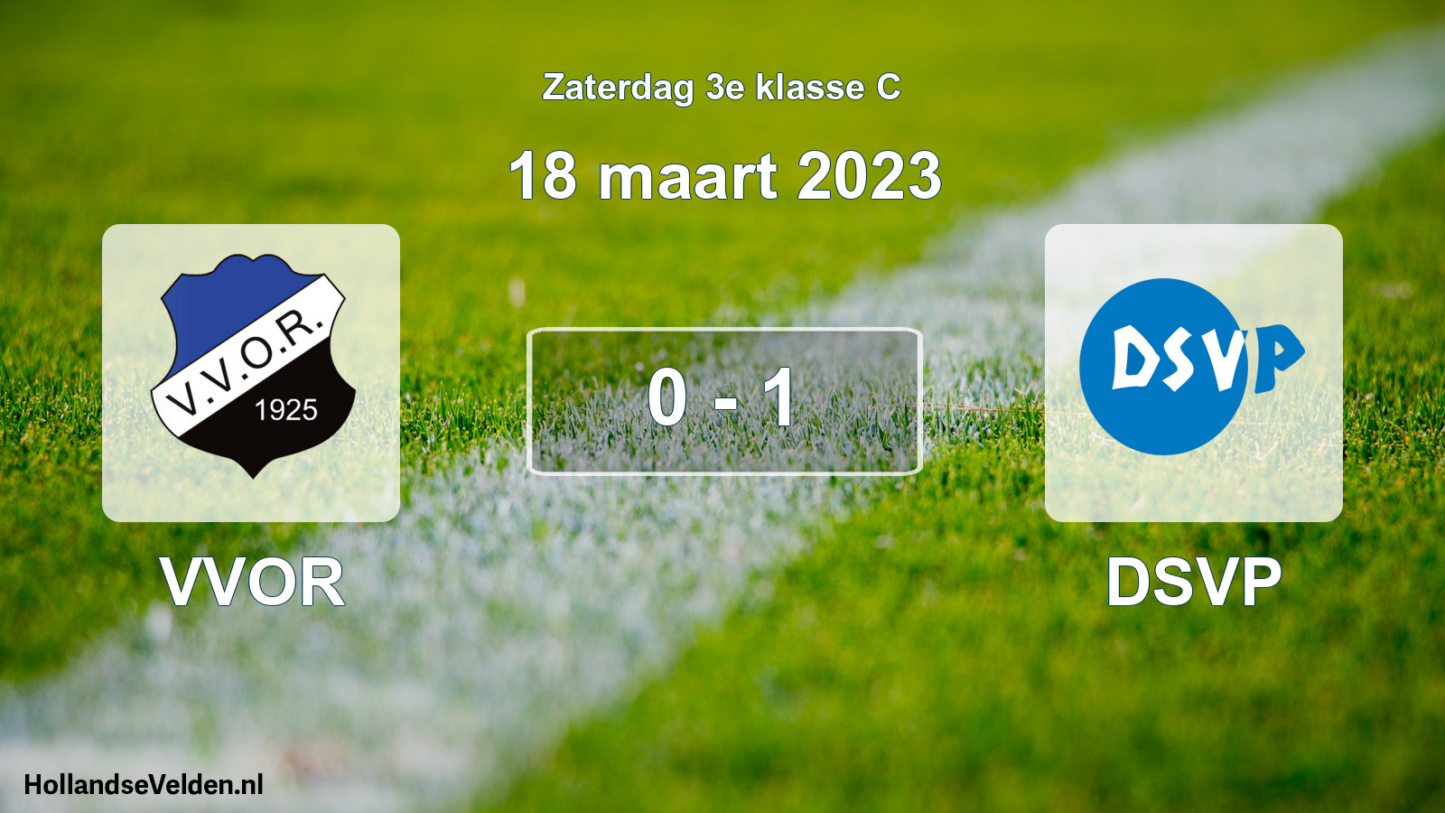 Total number of matches played: VVOR - DSVP 0 - 1 (18 March 2023)