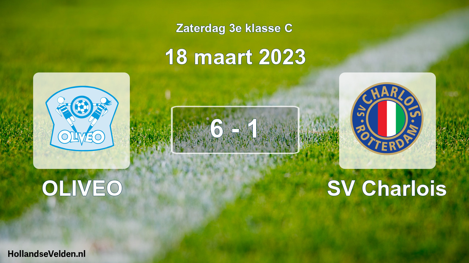 Total number of matches played: OLIVEO - SV Charlois 6 - 1 (18 March 2023)