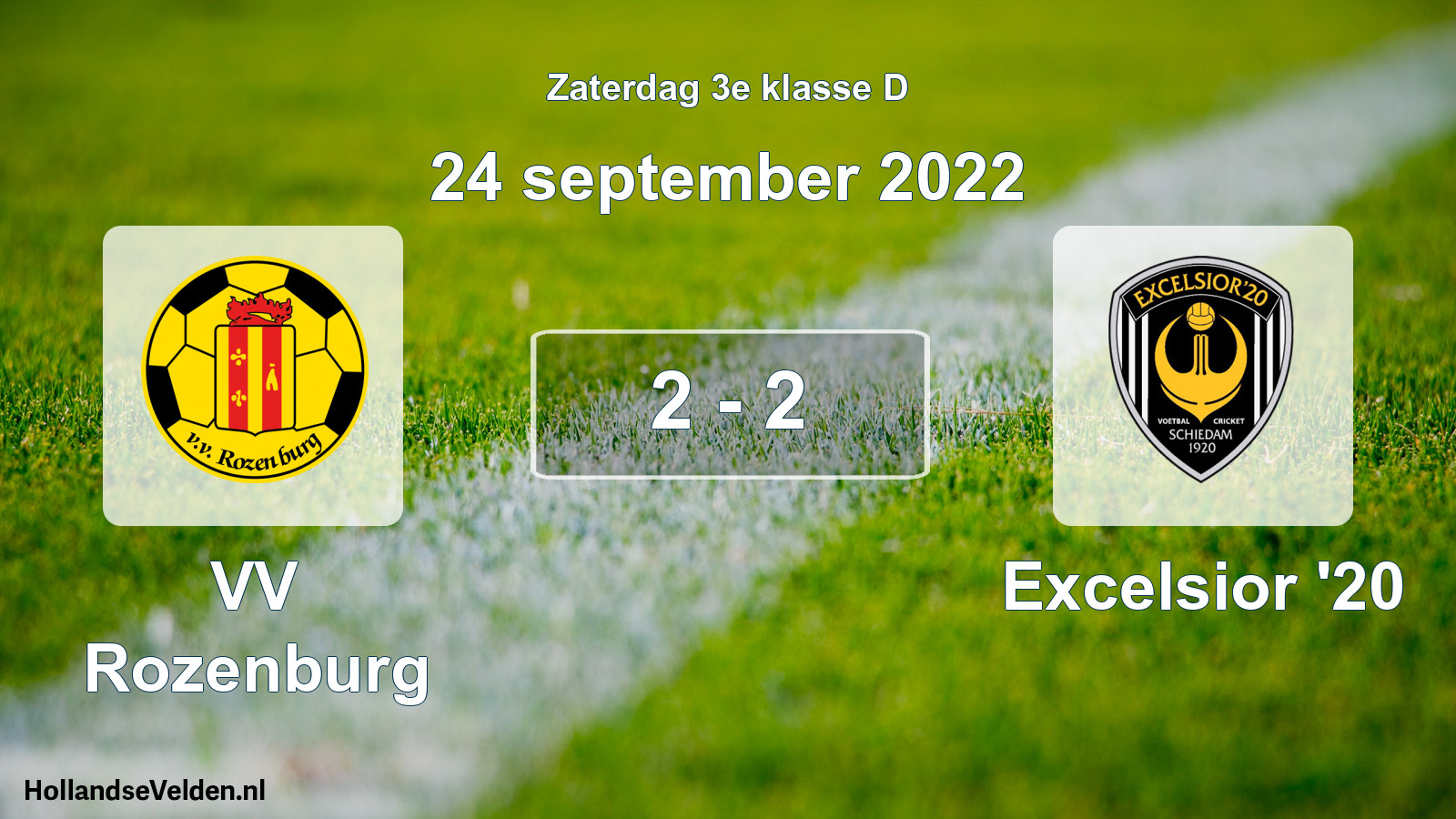 Total number of matches played: VV Rozenburg - Excelsior '20 2 - 2 (24 September 2022)