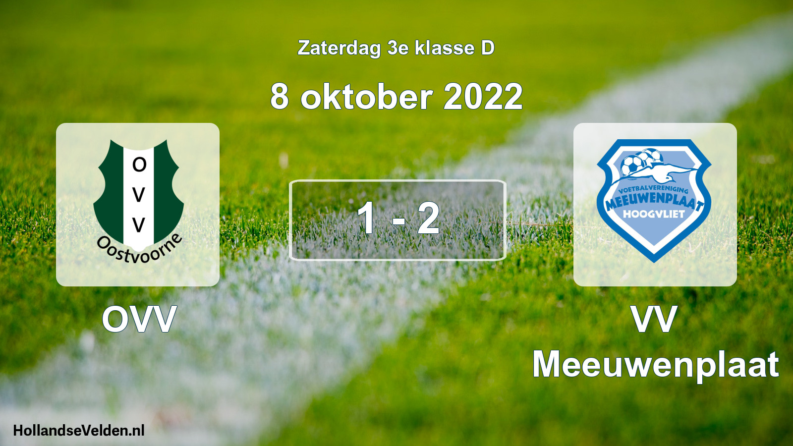 Total number of matches played: OVV - VV Meeuwenplaat 1 - 2 (8 October 2022)